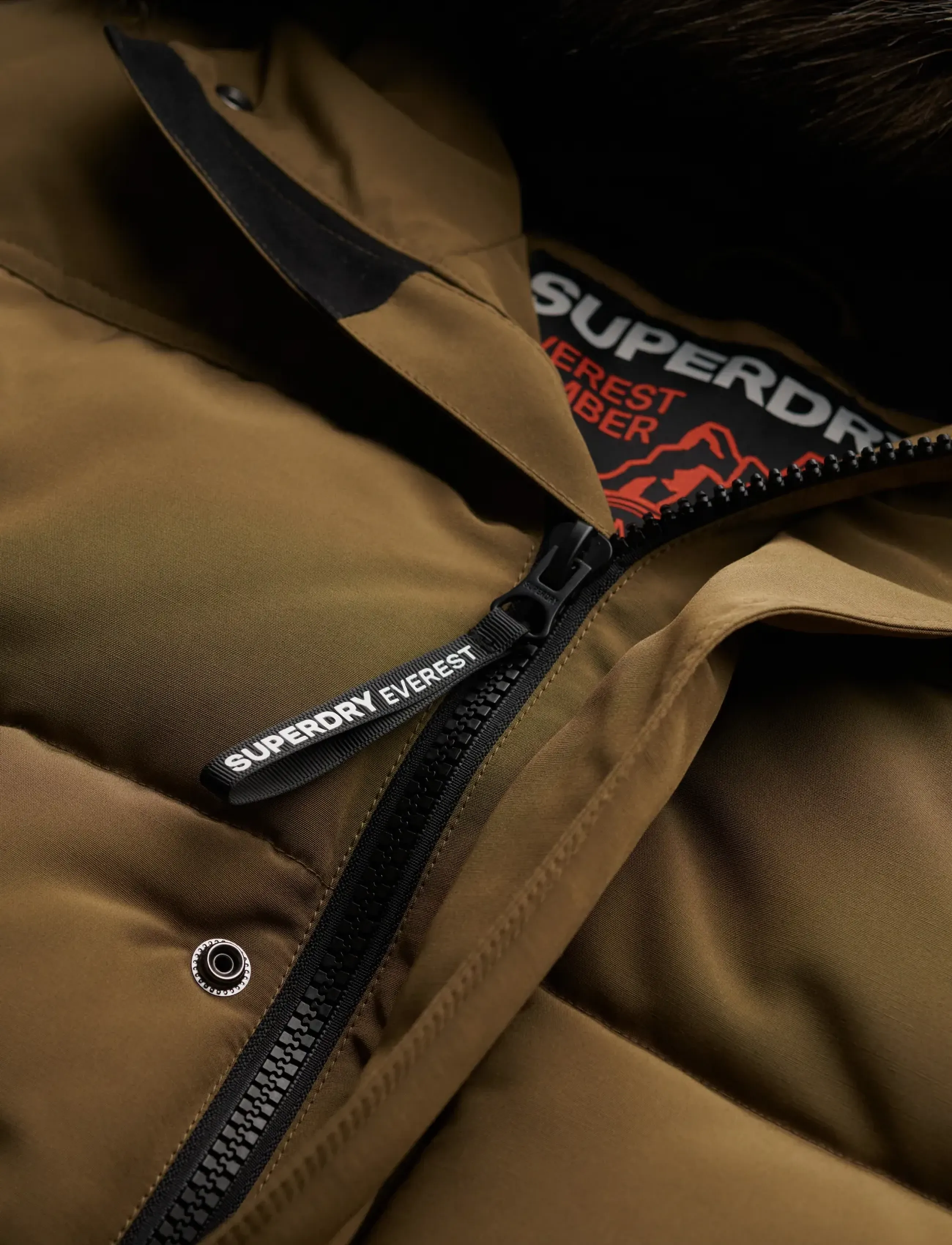 Superdry - EVEREST HOODED PUFFER BOMBER - military olive - 1