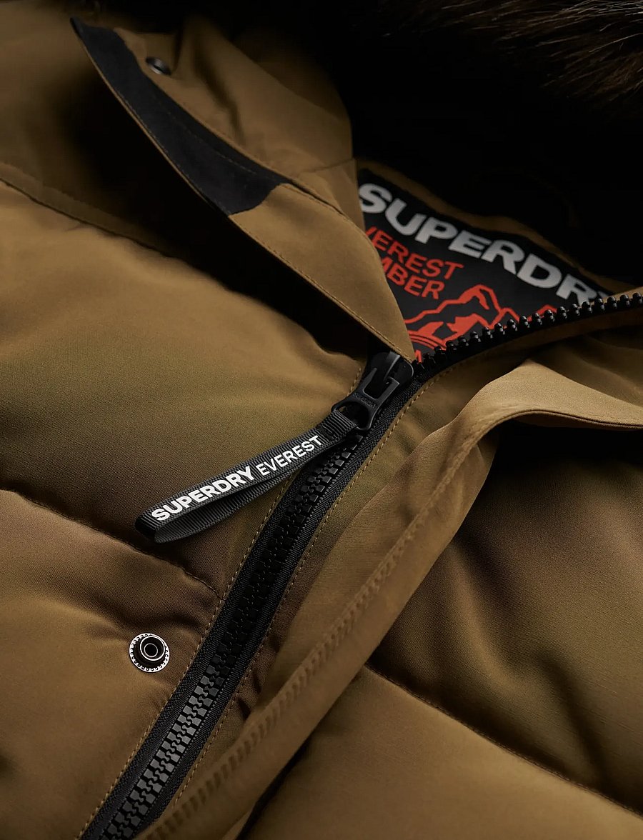 Superdry - EVEREST HOODED PUFFER BOMBER - military olive - 1