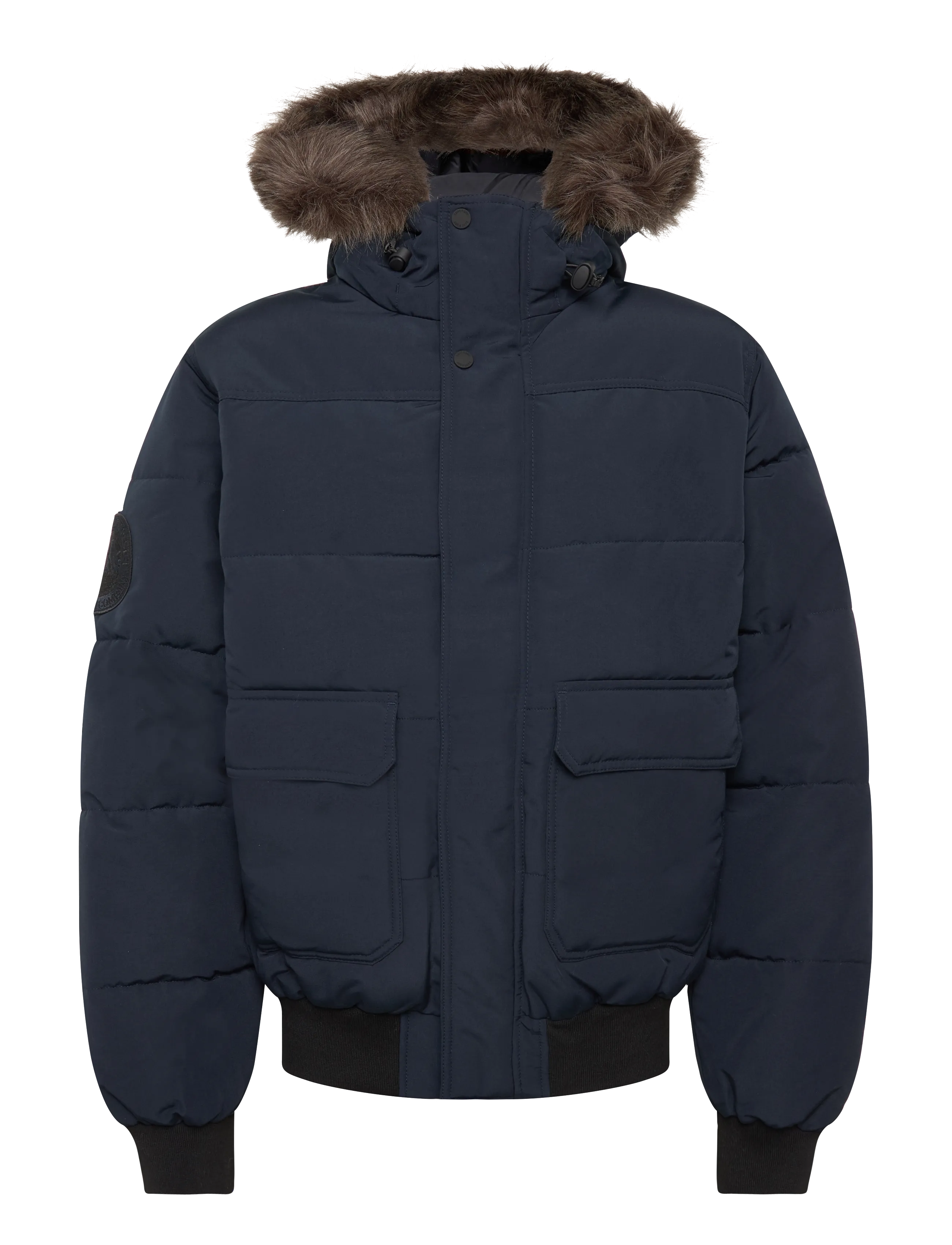 Superdry EVEREST HOODED PUFFER BOMBER - Superdry - NORDIC CHROME NAVY / navy