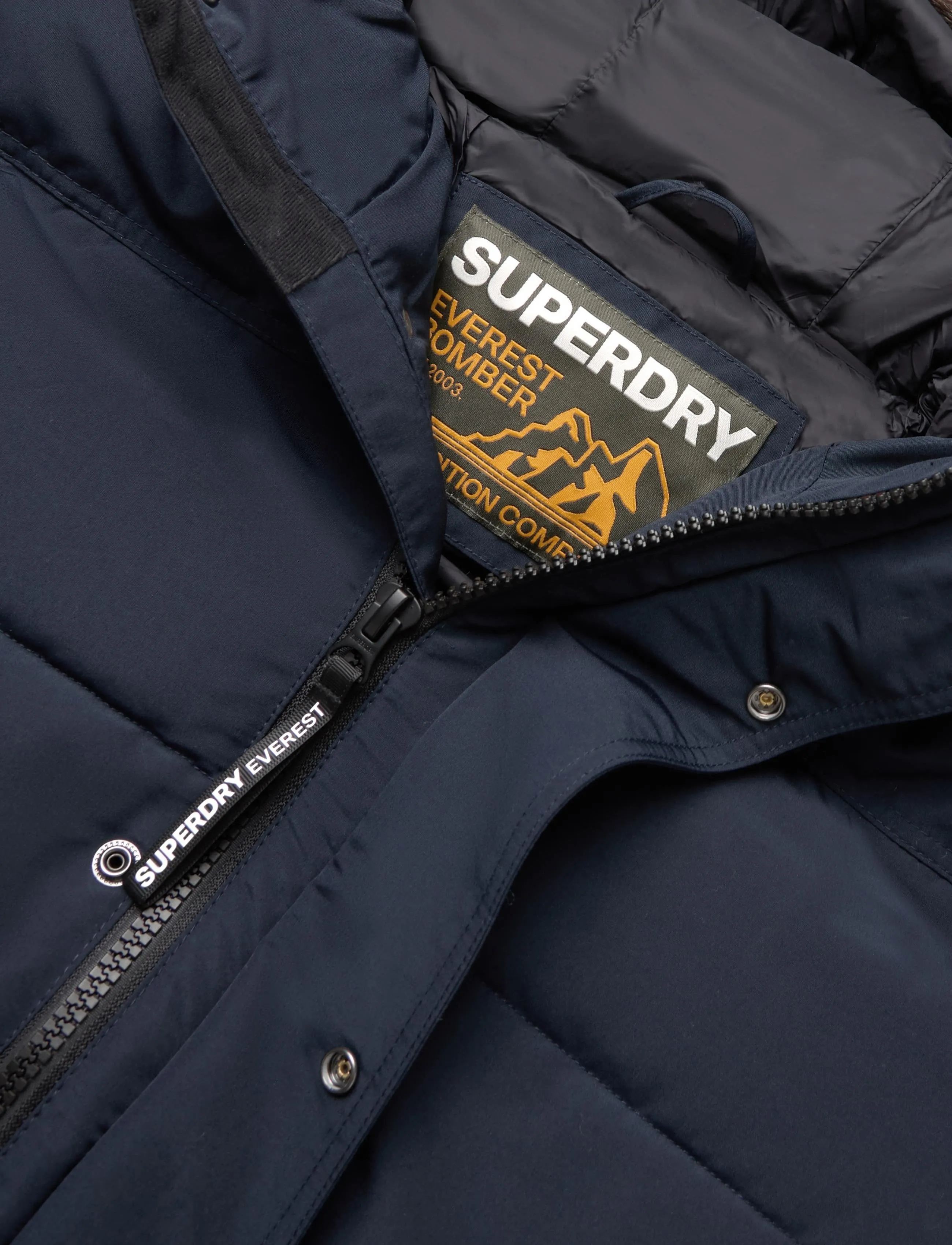 Superdry - EVEREST HOODED PUFFER BOMBER - höstjackor - nordic chrome navy - 2