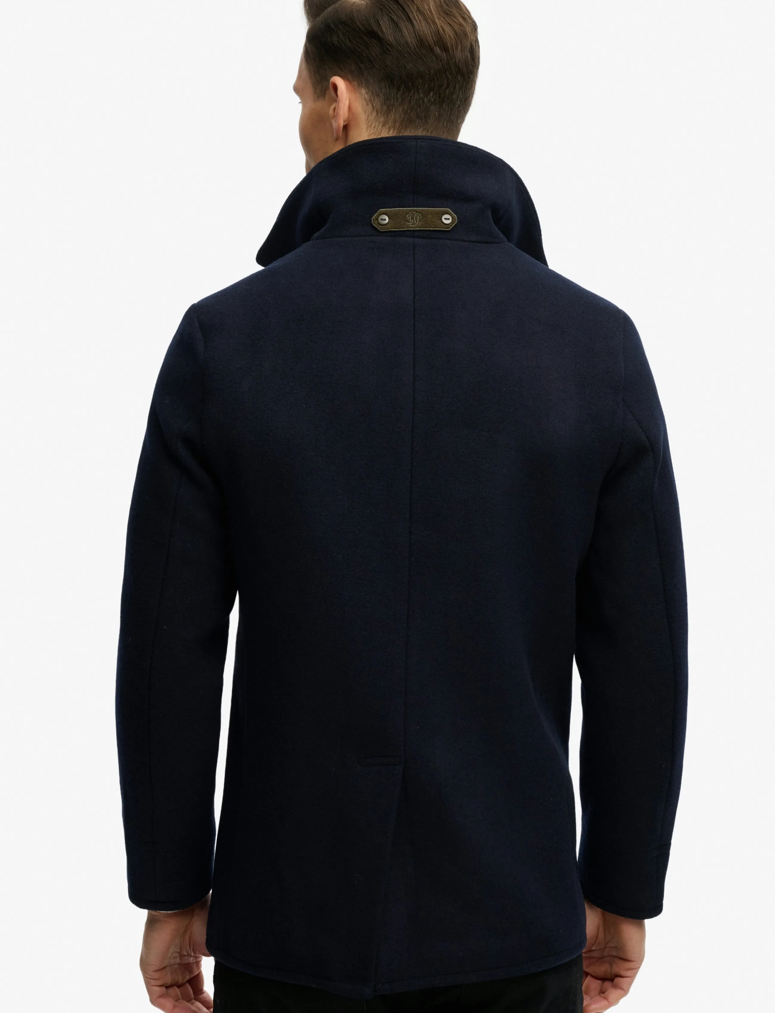 Superdry - MERCHANT WOOL BLEND PEA COAT - winterjacken - eclipse navy - 2