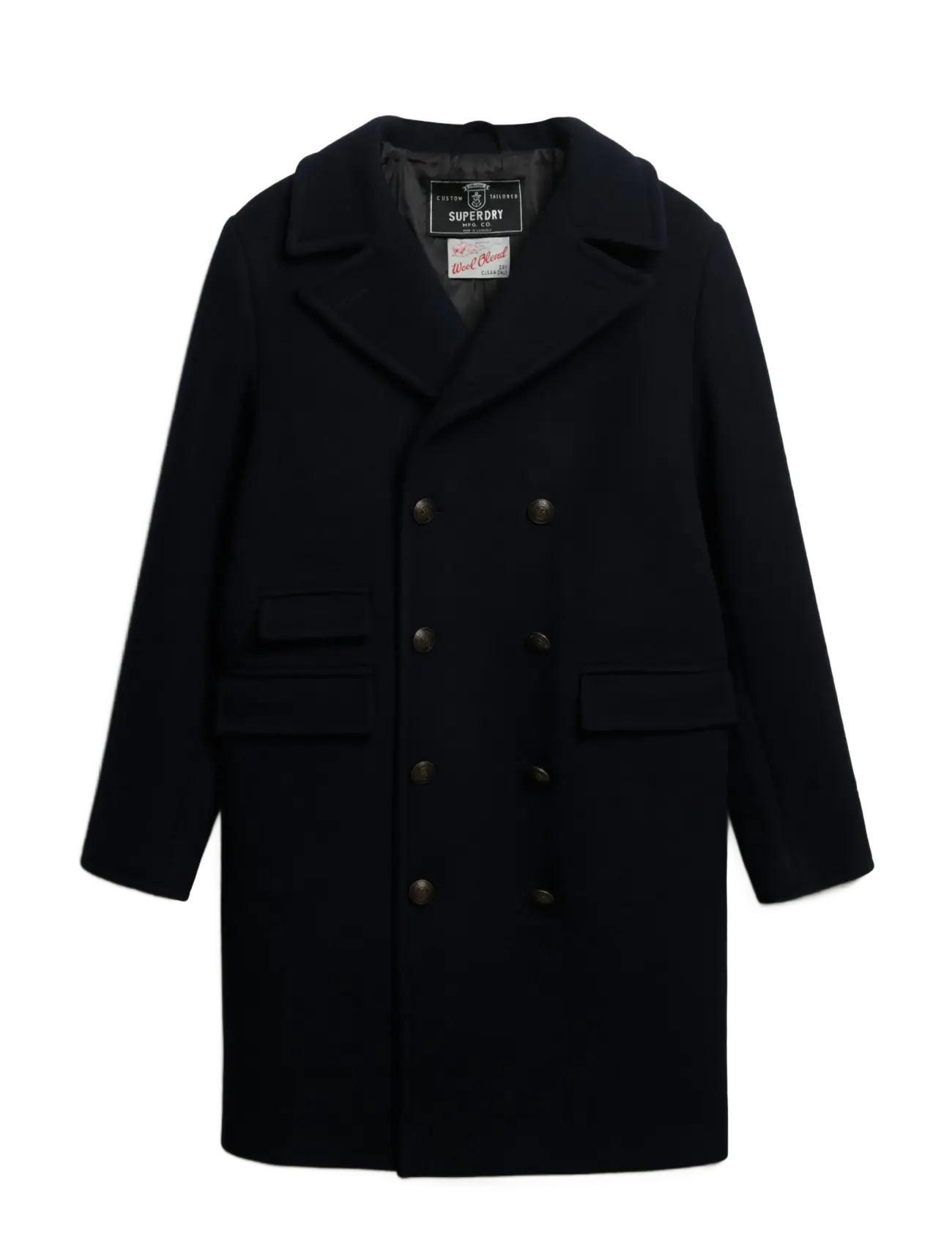 Superdry - MERCHANT WOOL BLEND LONG COAT - winterjacken - eclipse navy - 1