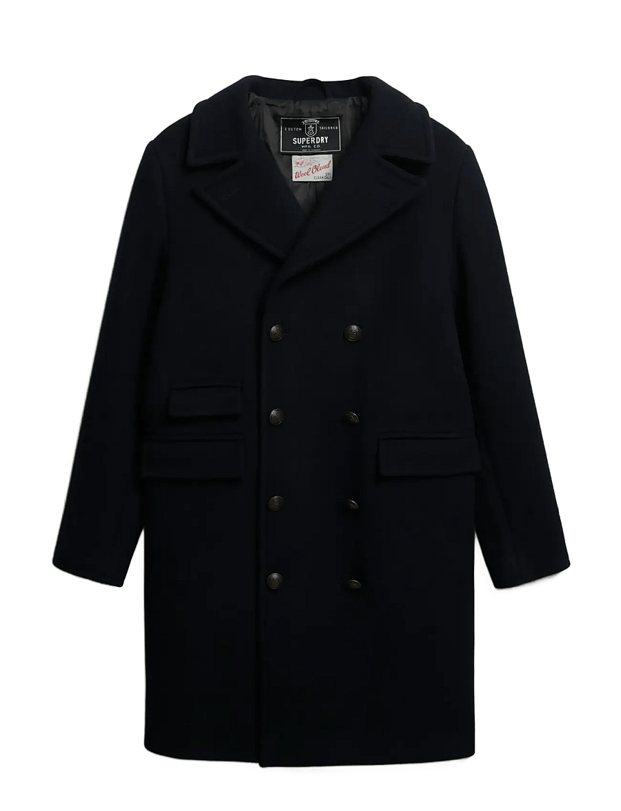 Superdry - MERCHANT WOOL BLEND LONG COAT - winterjacken - eclipse navy - 1