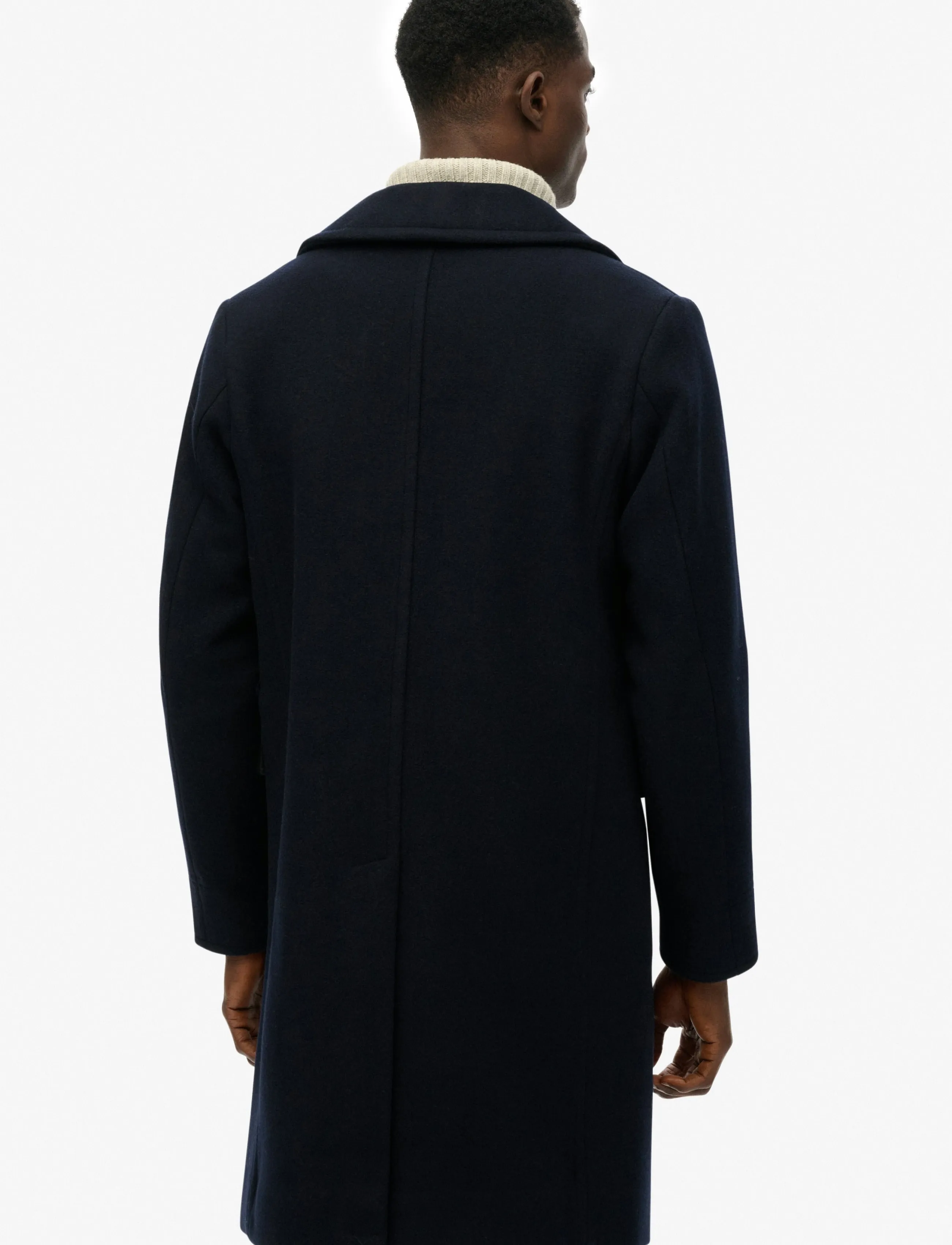 Superdry - MERCHANT WOOL BLEND LONG COAT - winterjacken - eclipse navy - 2