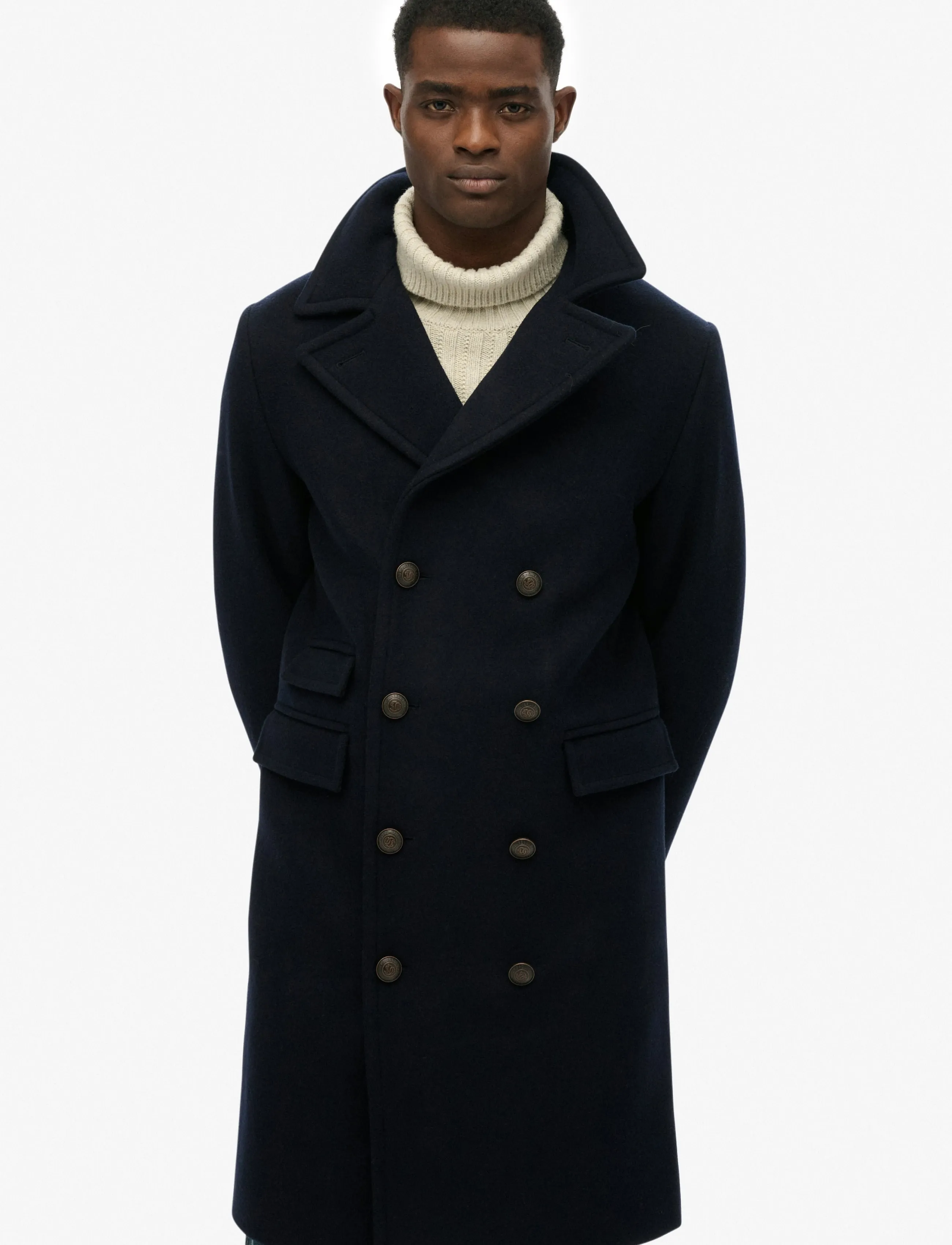 Superdry Merchant Wool Blend Long Coat kappor & rockar herr – bild 4
