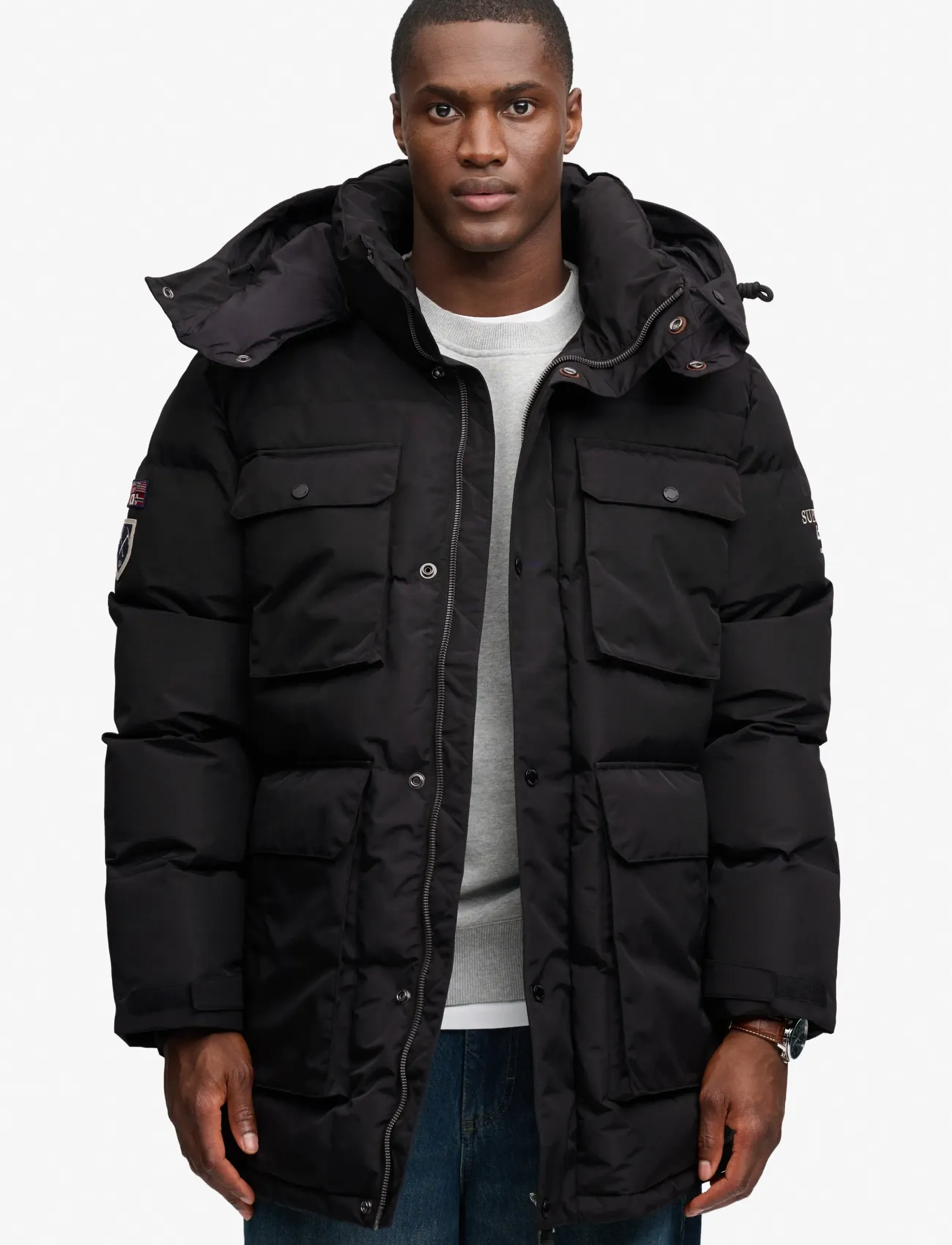 Superdry EVEREST EXPEDITION PARKA - Clothing - BISON BLACK / black