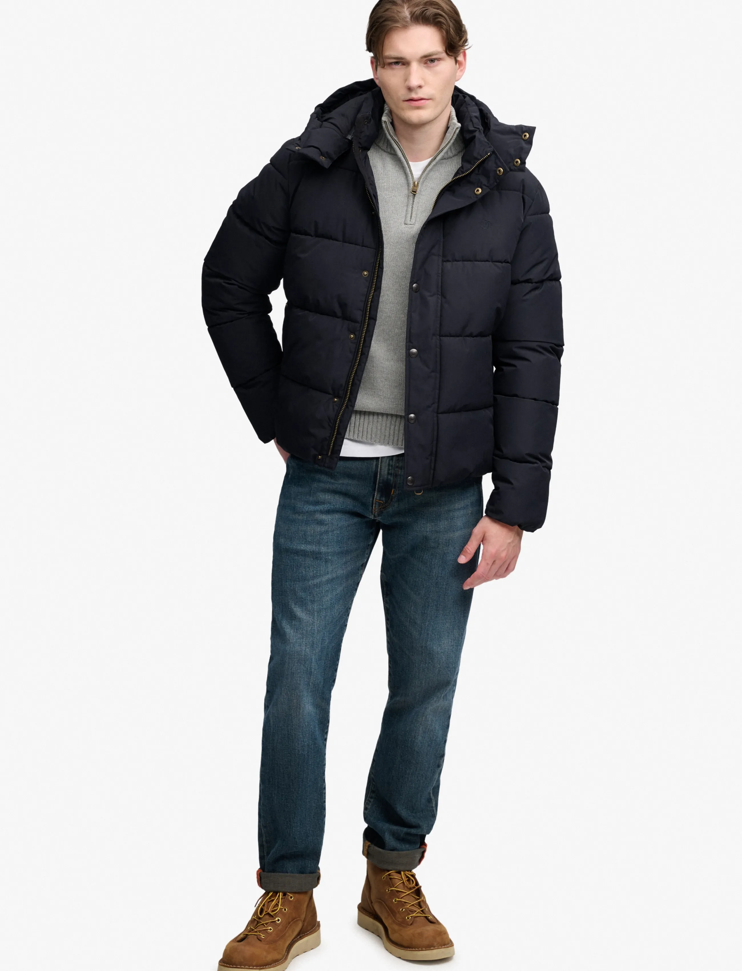 Superdry Premium Hood Puffer Jkt vinterjackor herr – bild 6