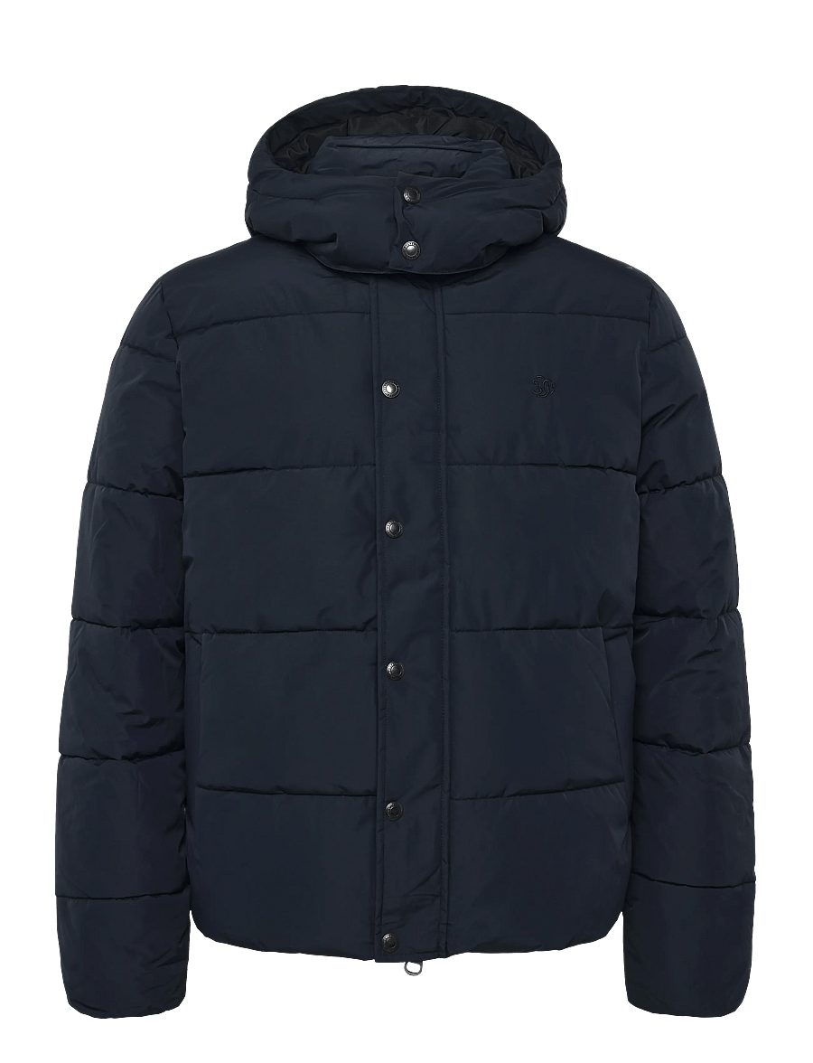 Superdry - PREMIUM HOOD PUFFER JKT - talvejoped - eclipse navy - 1