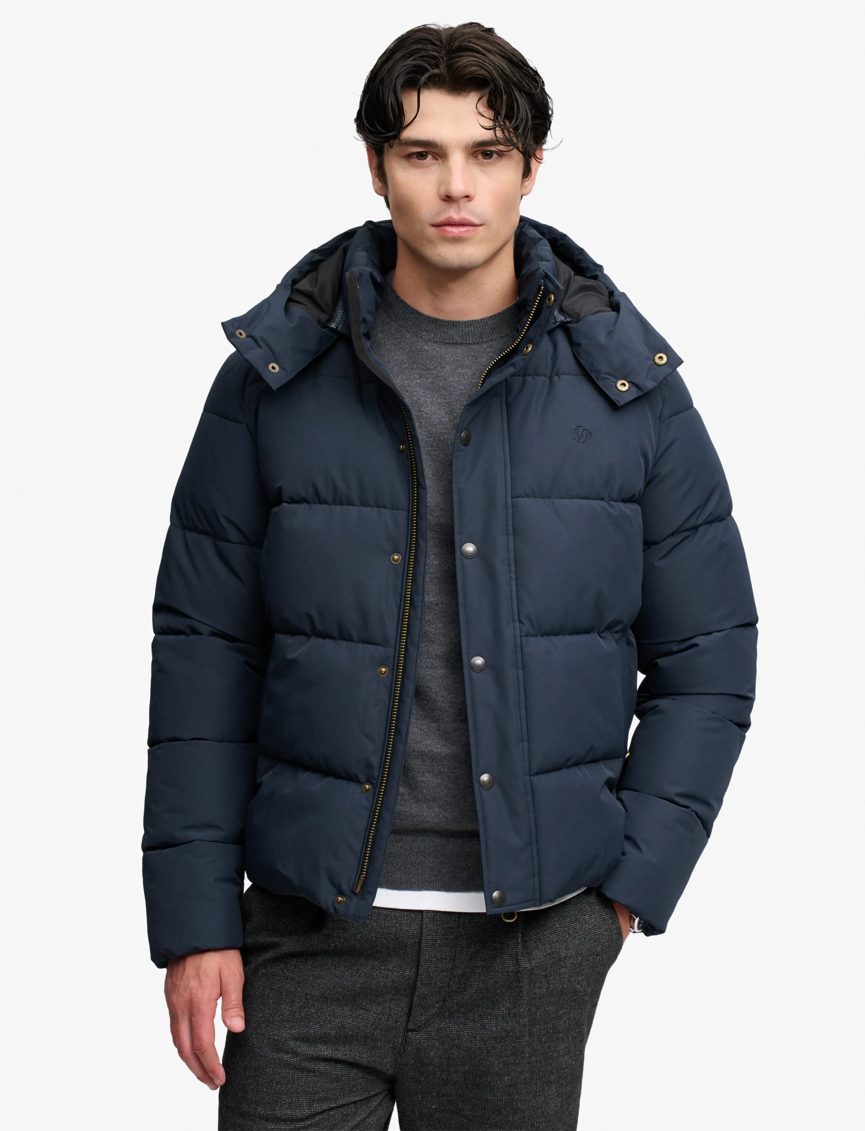 Superdry PREMIUM HOOD PUFFER JKT - Jacken - ECLIPSE NAVY / navy