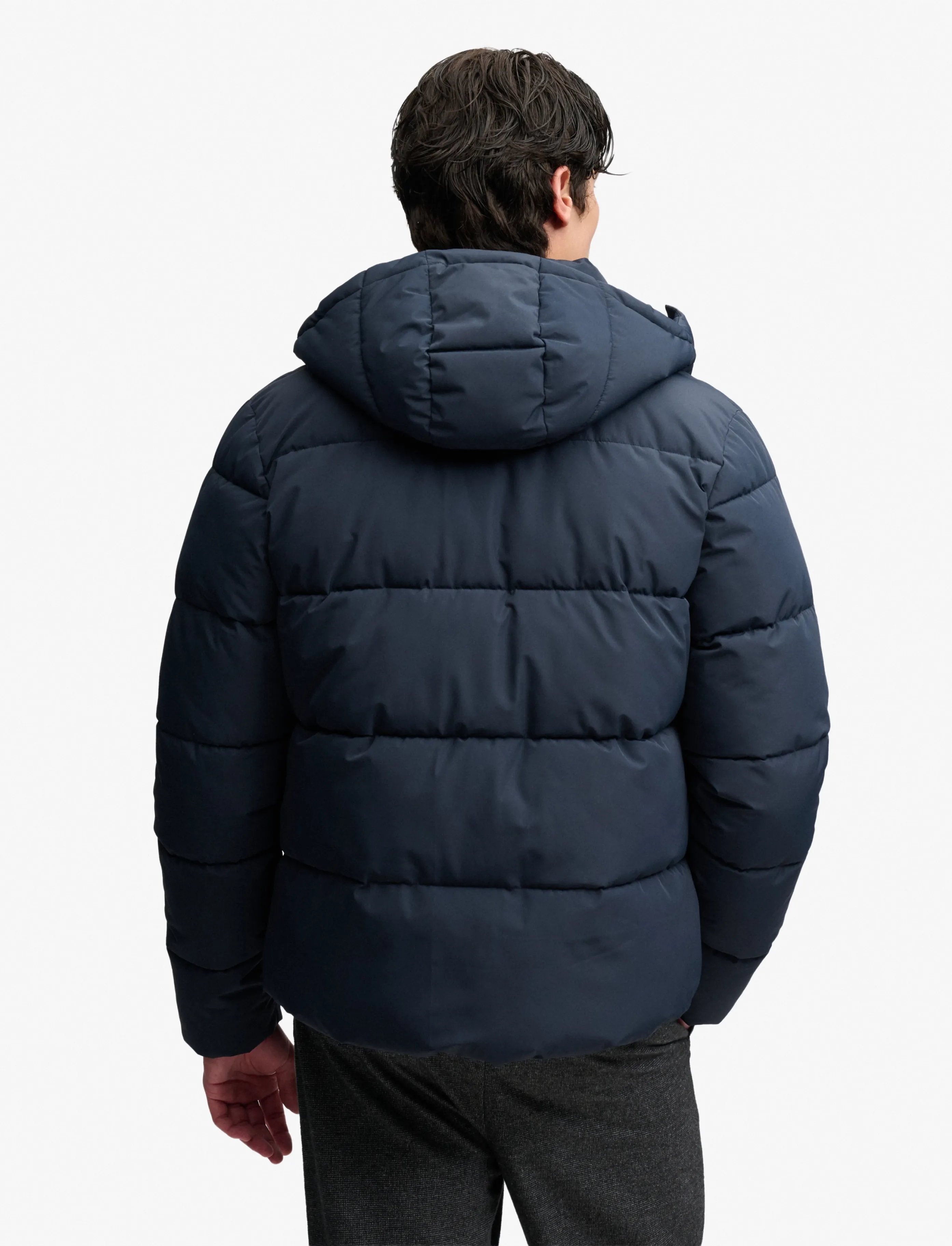 Superdry - PREMIUM HOOD PUFFER JKT - daunenjacken - eclipse navy - 2