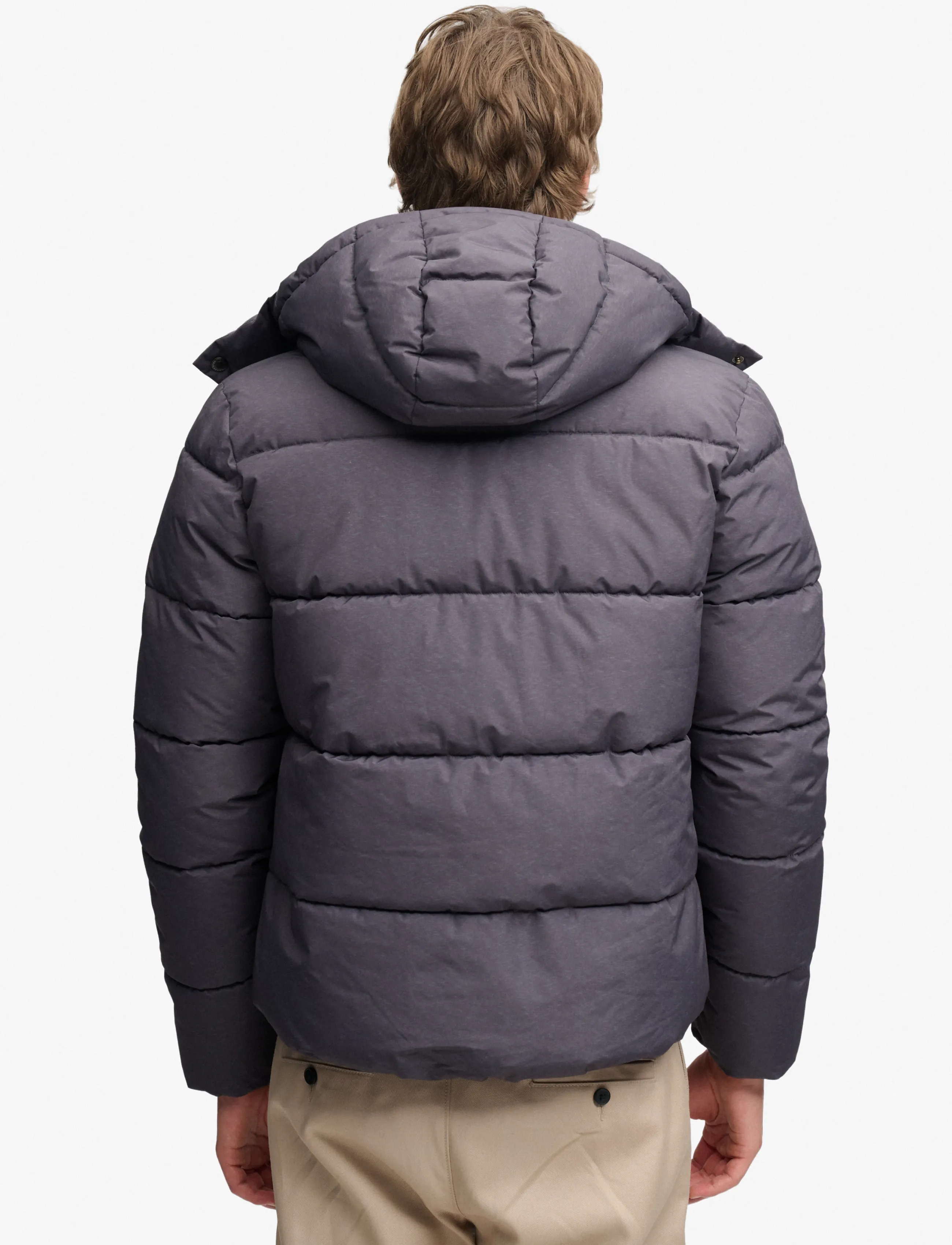 Superdry - PREMIUM HOOD PUFFER JKT - daunenjacken - grey marl - 3