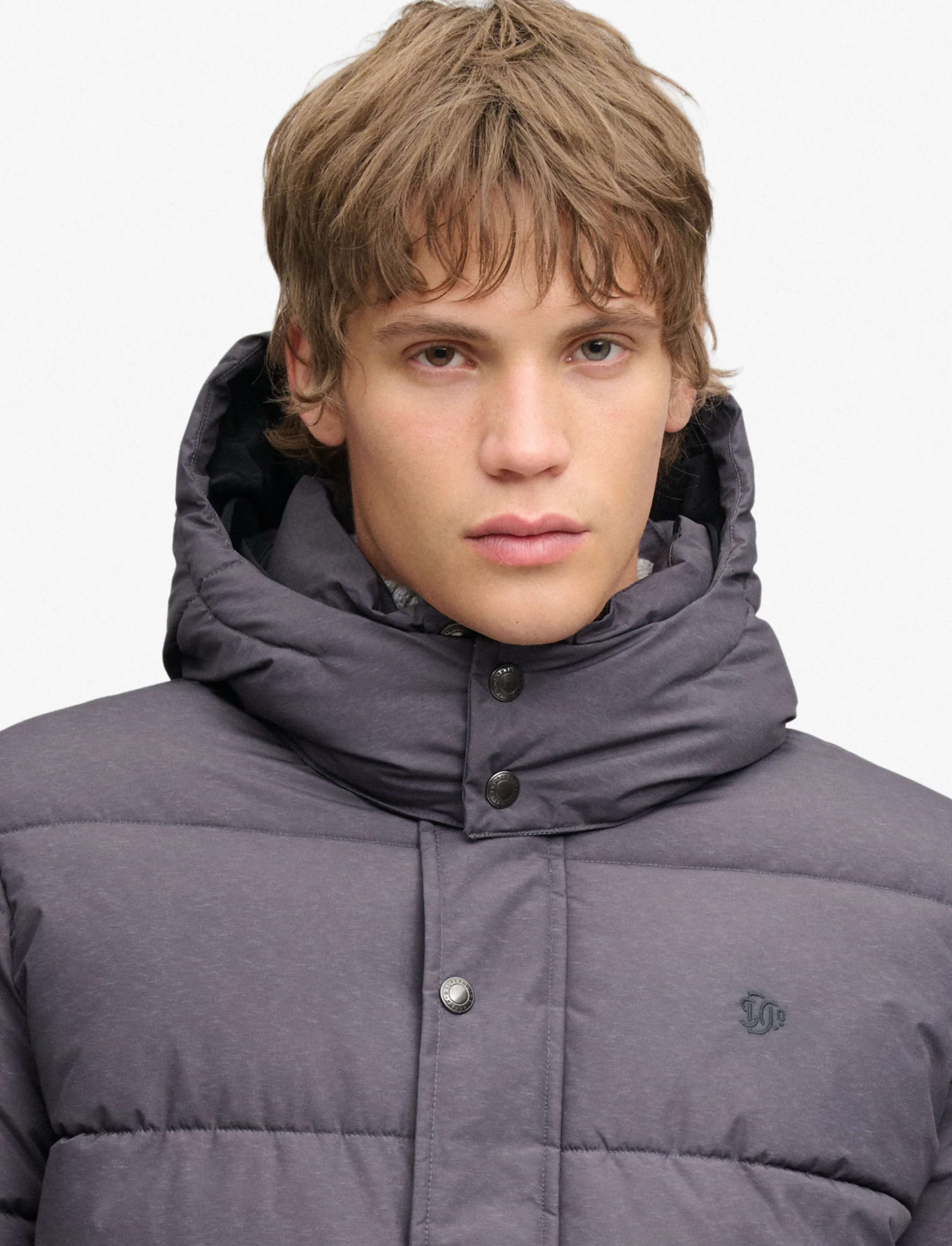 Superdry - PREMIUM HOOD PUFFER JKT - daunenjacken - grey marl - 4