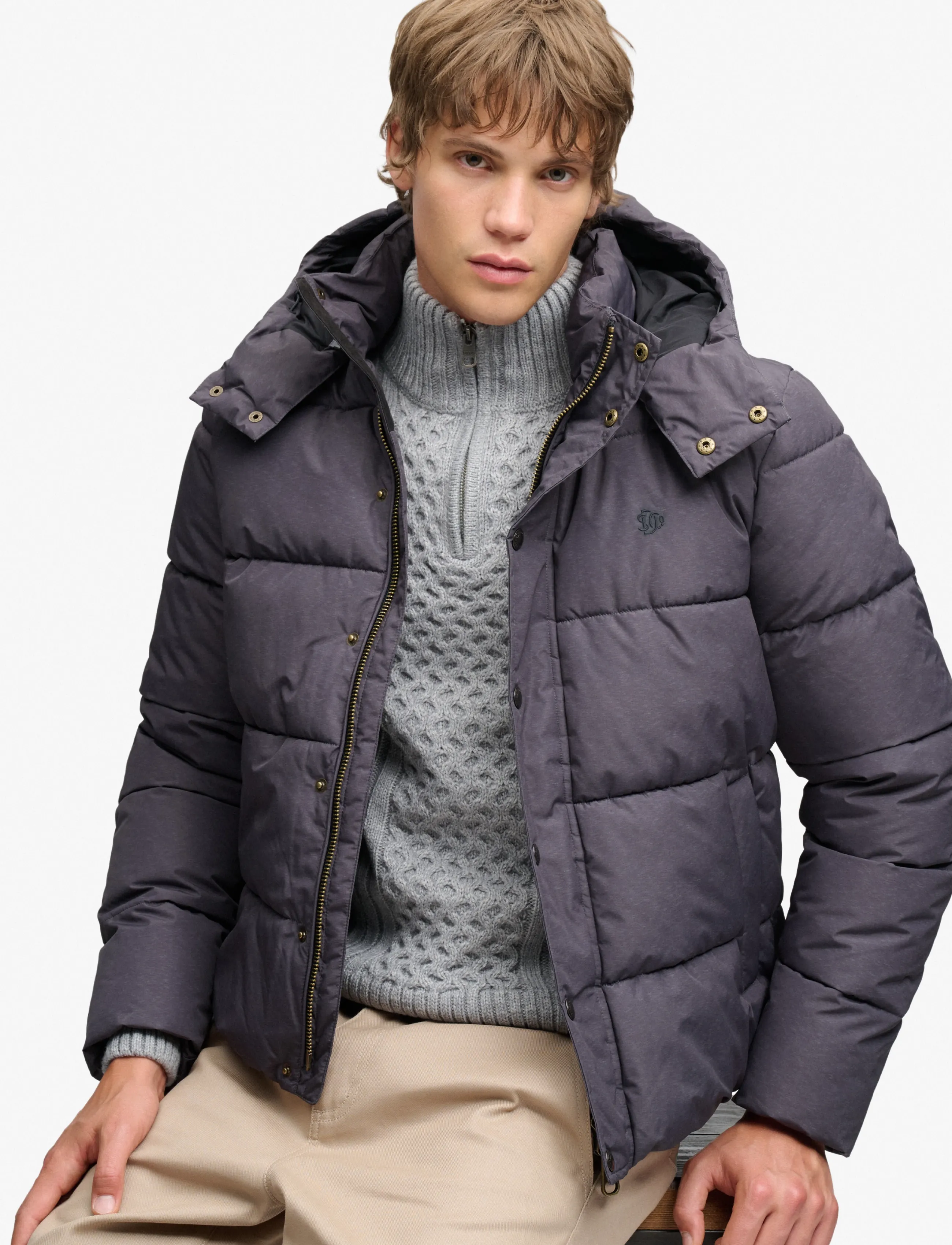 Superdry Premium Hood Puffer Jkt vinterjackor herr – bild 5
