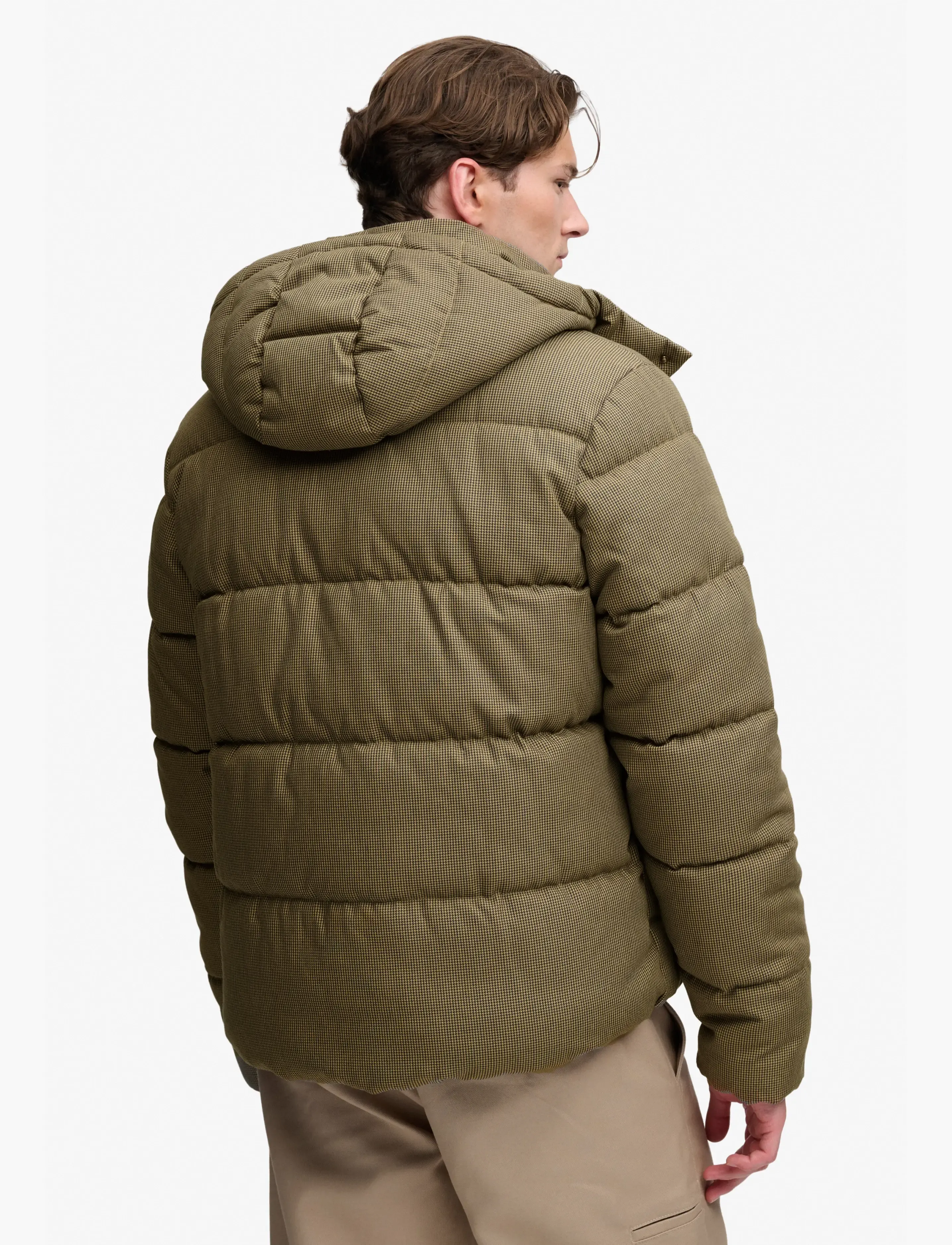 Superdry - PREMIUM HOOD CHECK PUFFER JKT - brown heritage check - 3