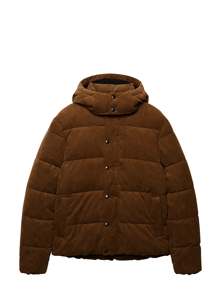Superdry - PREMIUM HOOD CORD PUFFER JKT - dark tobacco brown - 2