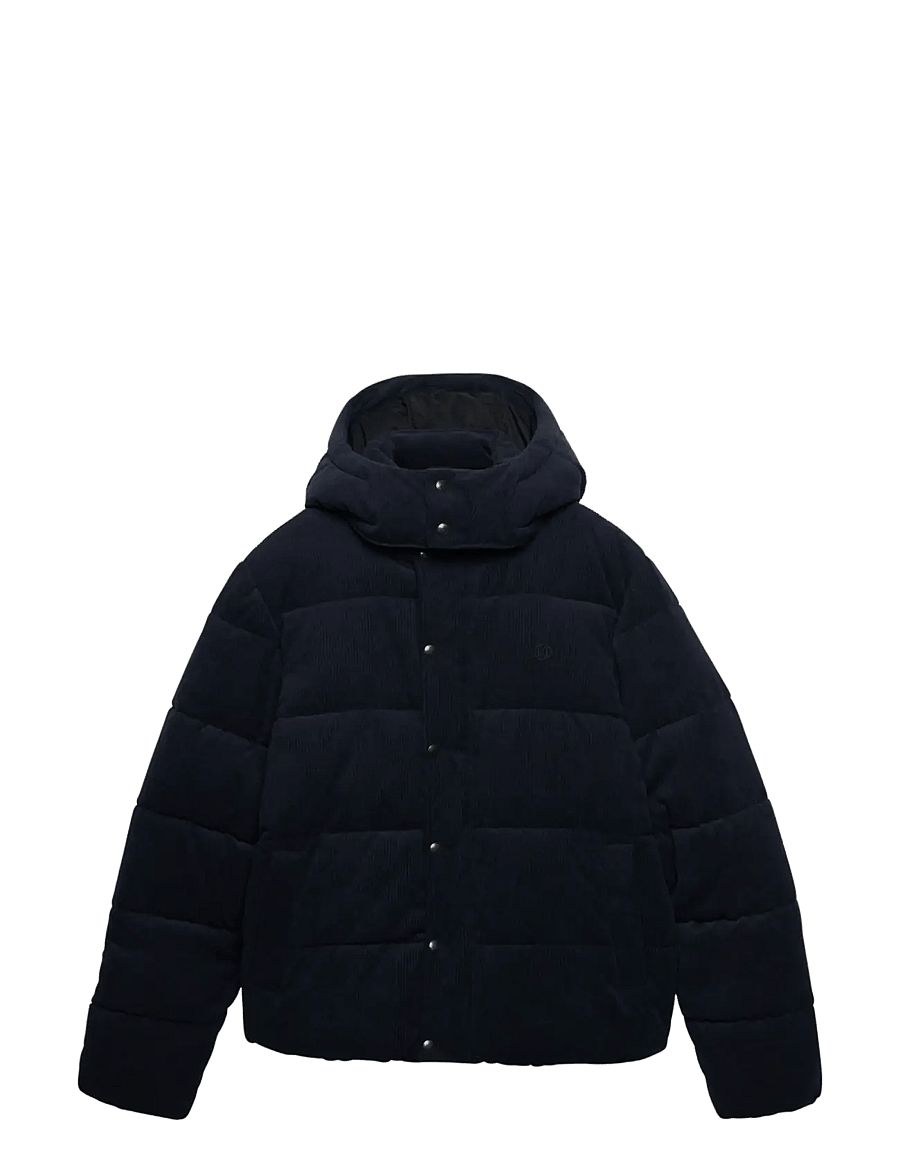 Superdry - PREMIUM HOOD CORD PUFFER JKT - efterårsjakker - eclipse navy - 2