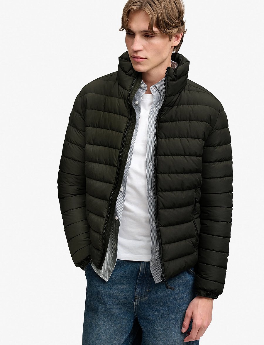 Superdry - FUJI MIDWEIGHT PADDED JKT - efterårsjakker - surplus goods olive green - 0