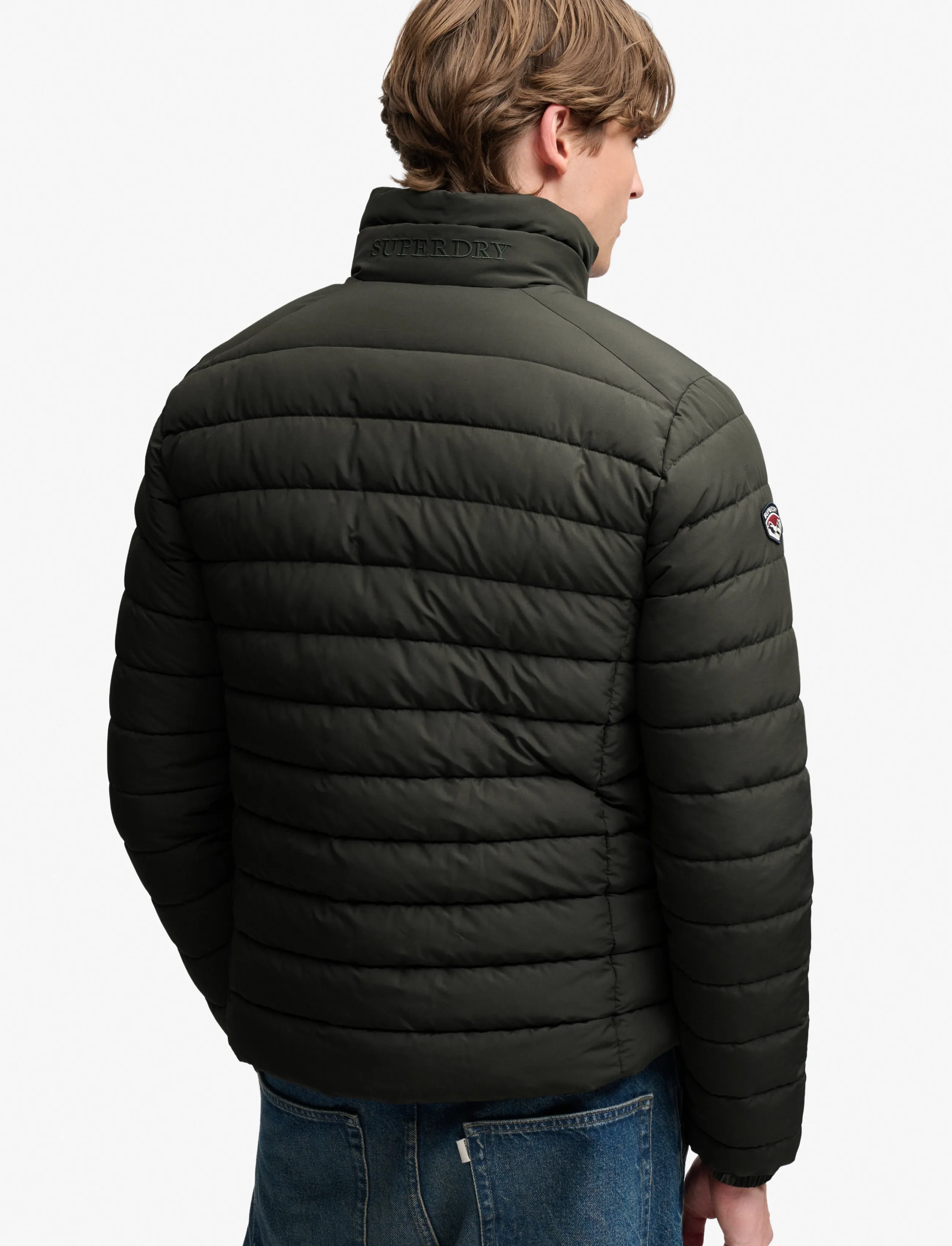 Superdry - FUJI MIDWEIGHT PADDED JKT - efterårsjakker - surplus goods olive green - 3