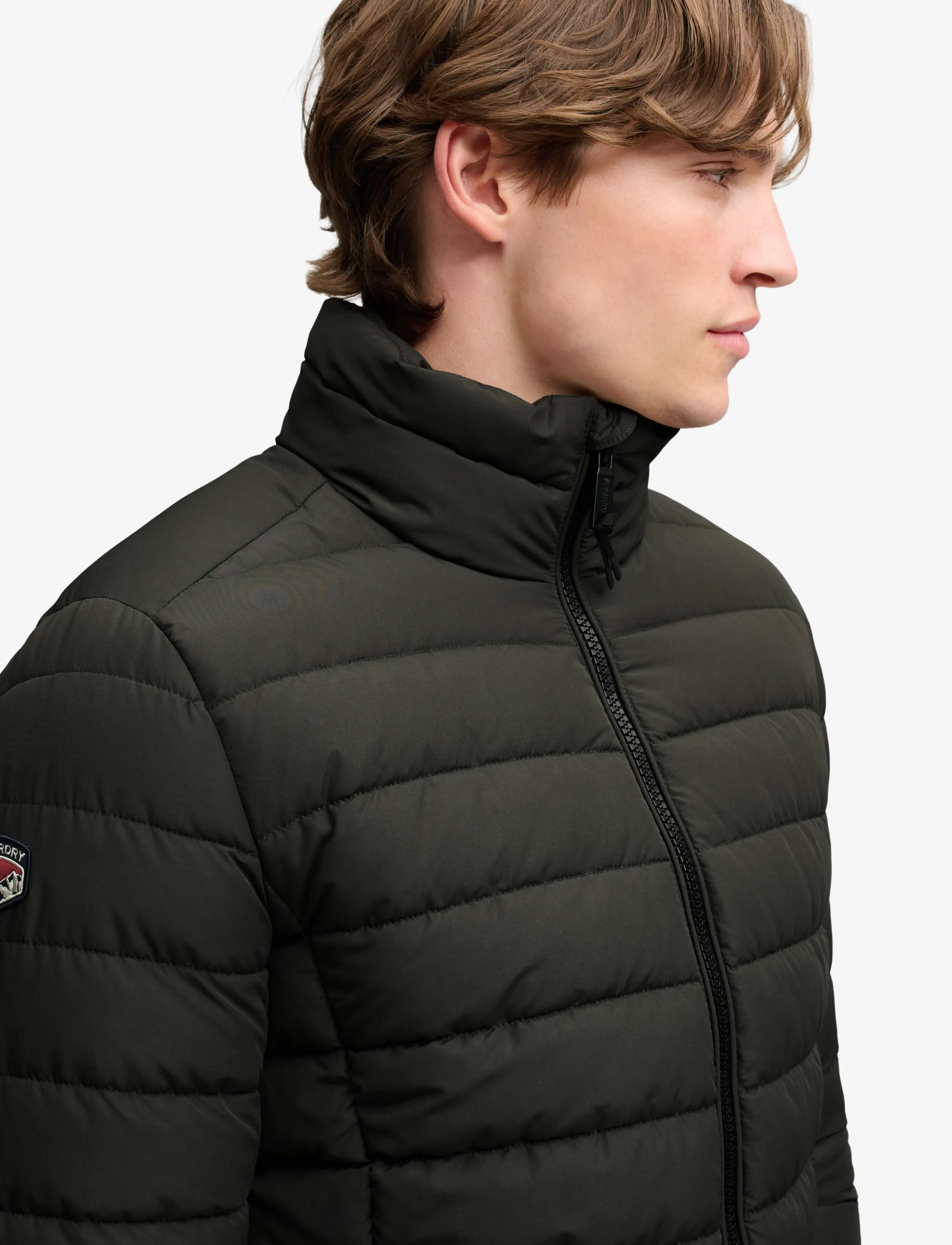 Superdry - FUJI MIDWEIGHT PADDED JKT - efterårsjakker - surplus goods olive green - 4