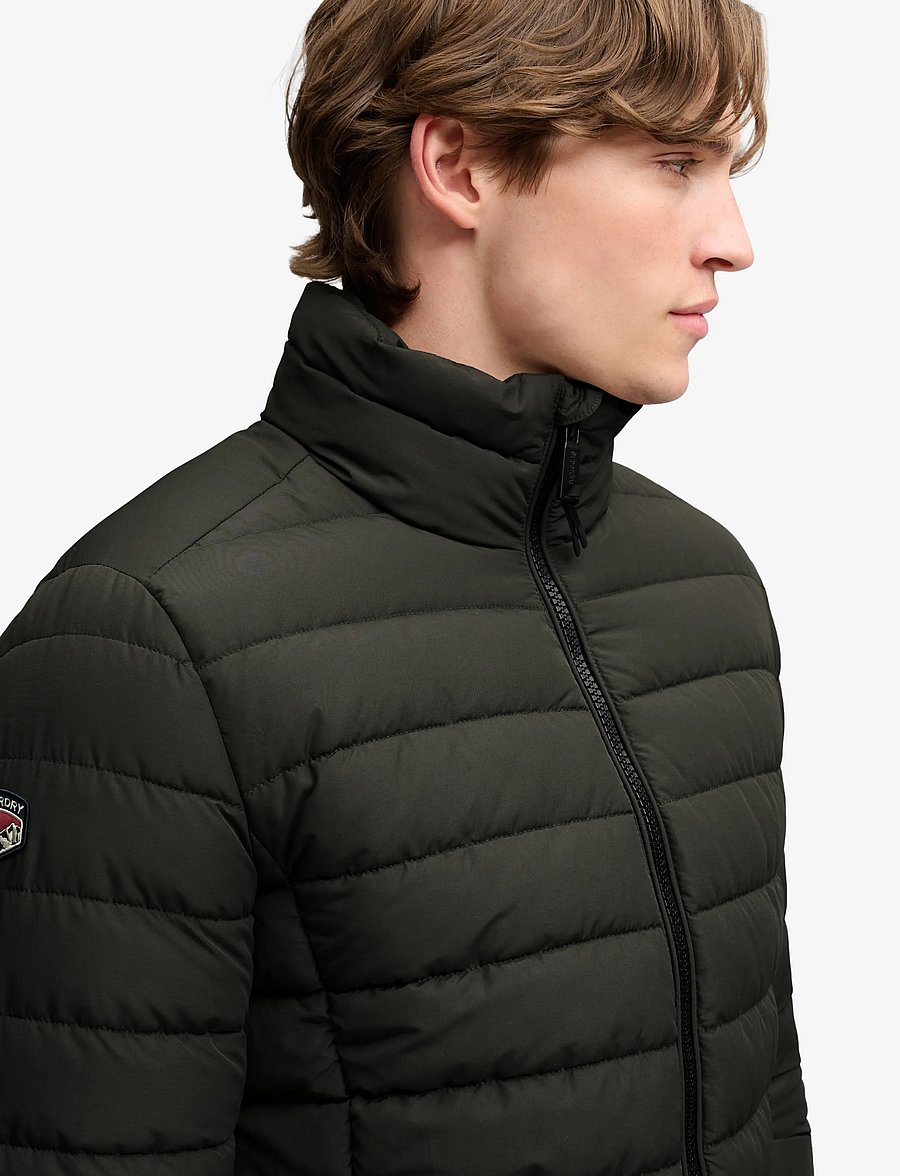 Superdry - FUJI MIDWEIGHT PADDED JKT - efterårsjakker - surplus goods olive green - 4