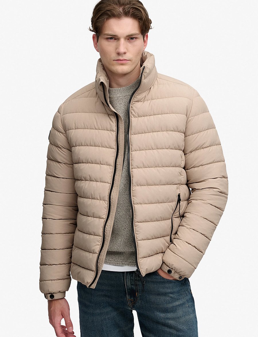 Superdry - FUJI MIDWEIGHT PADDED JKT - efterårsjakker - buckwheat beige - 0