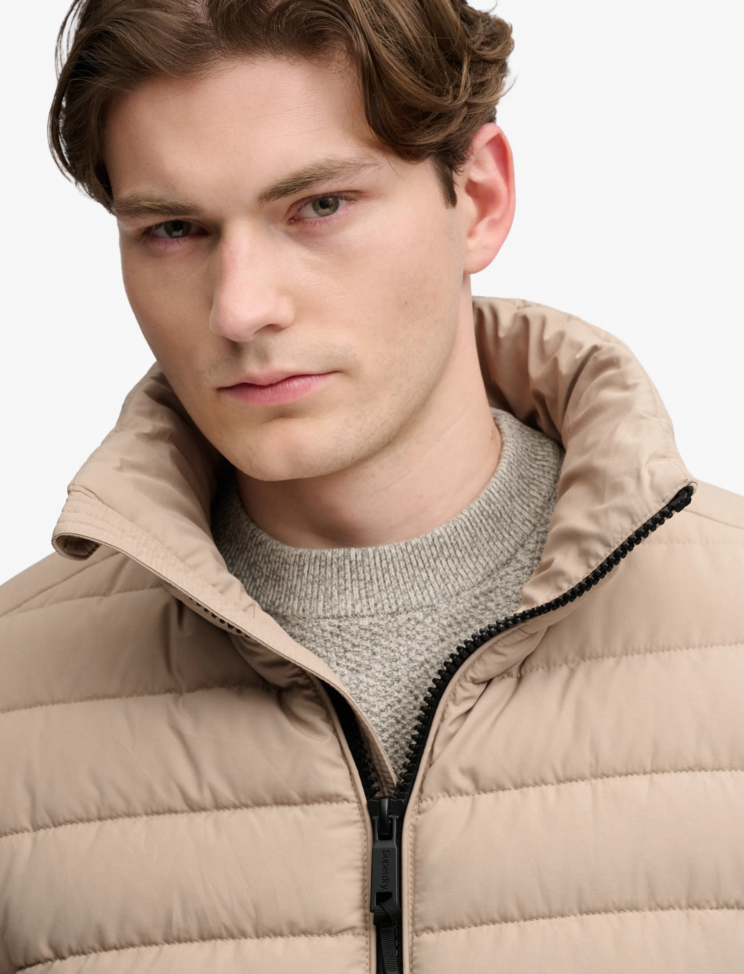 Superdry - FUJI MIDWEIGHT PADDED JKT - efterårsjakker - buckwheat beige - 4