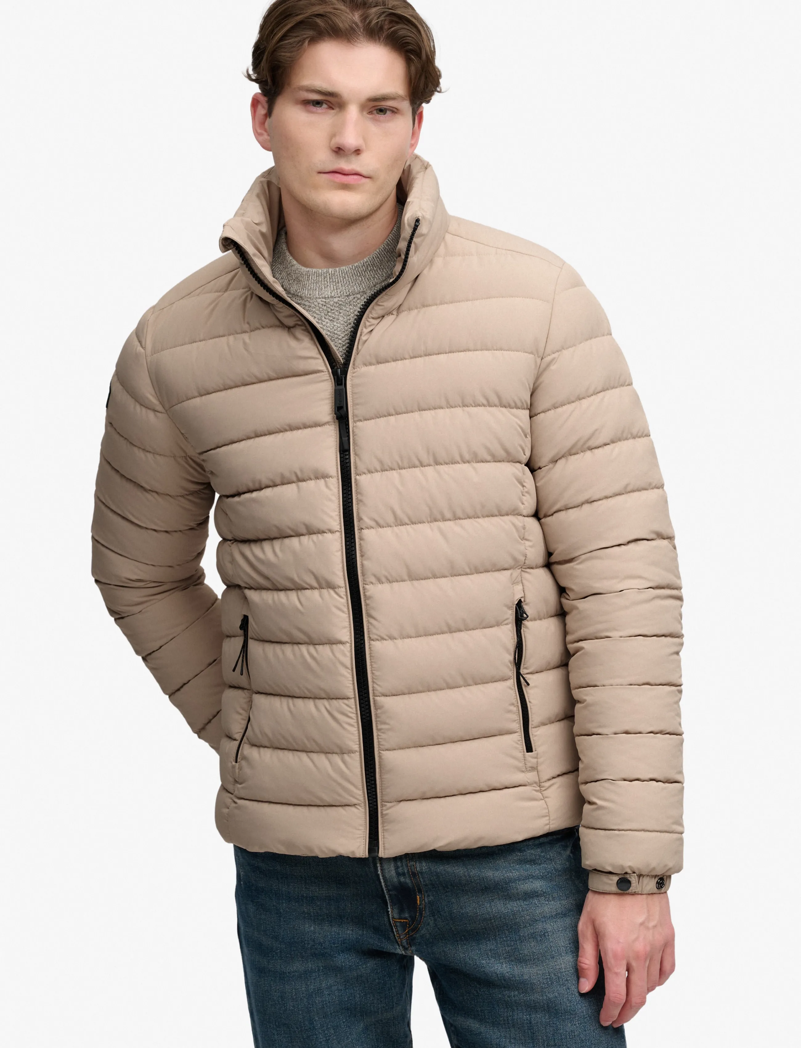 Superdry - FUJI MIDWEIGHT PADDED JKT - efterårsjakker - buckwheat beige - 5