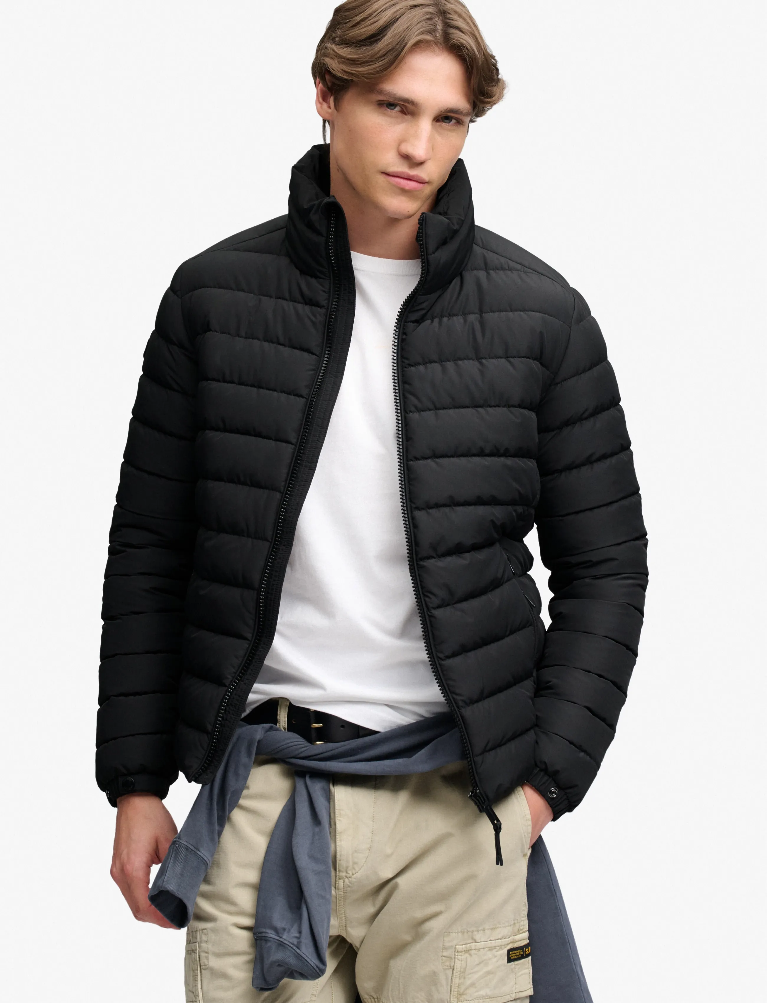 Superdry FUJI MIDWEIGHT PADDED JKT - Jackor - JET BLACK / black