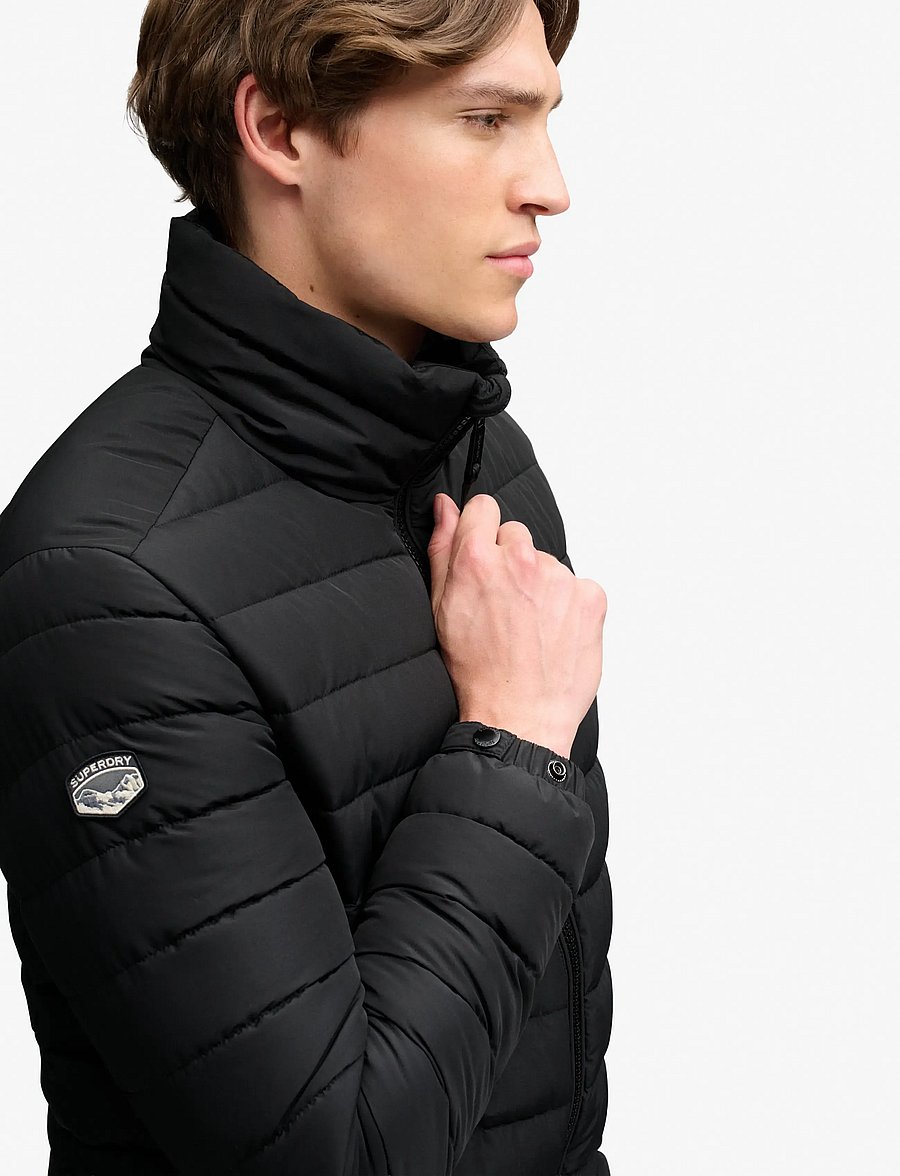Superdry - FUJI MIDWEIGHT PADDED JKT - höstjackor - jet black - 4