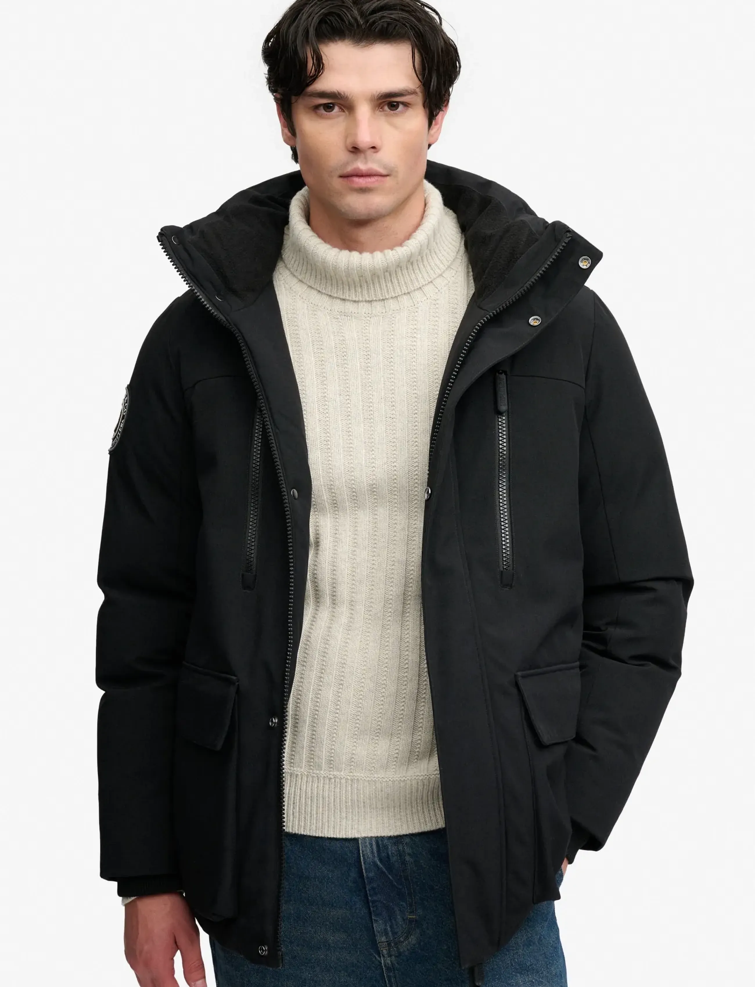 Superdry City Parka, Herren, City Parka, Schwarz, Gr.XXXL