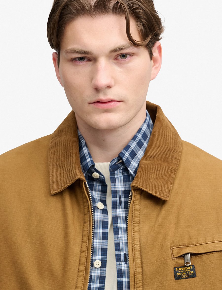 Superdry - WORKWEAR RANCH JACKET - efterårsjakker - denim co tobacco brown - 3