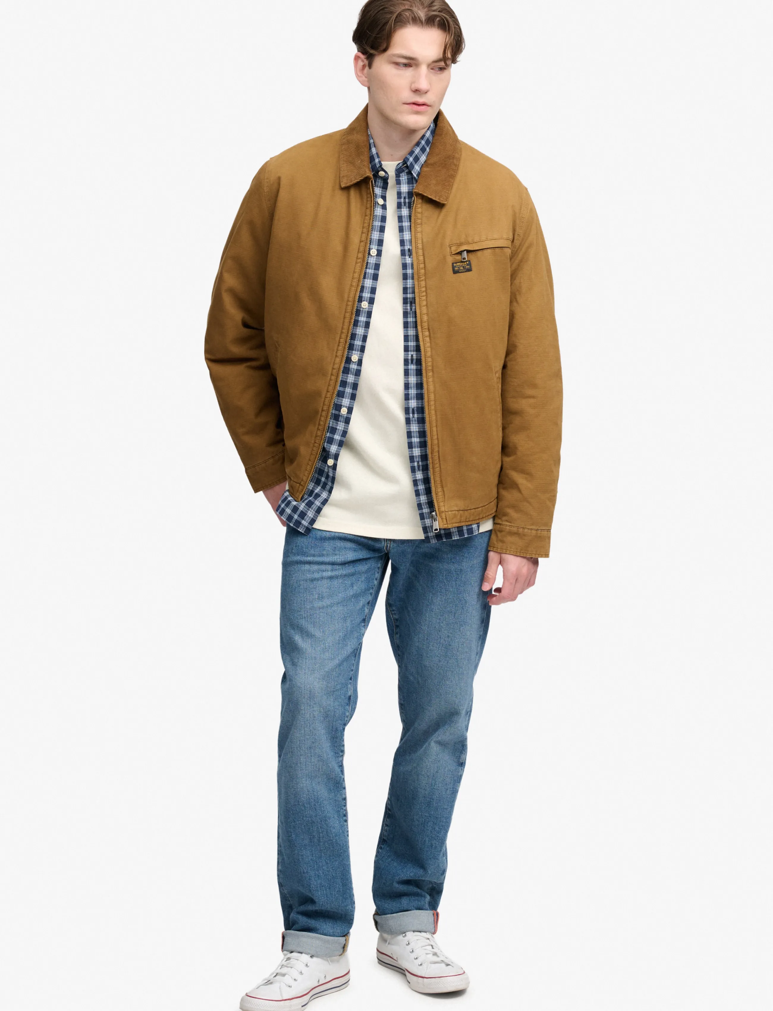 Superdry - WORKWEAR RANCH JACKET - efterårsjakker - denim co tobacco brown - 5