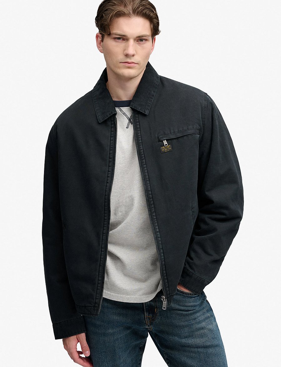 Superdry - WORKWEAR RANCH JACKET - fall jackets - jet black - 0