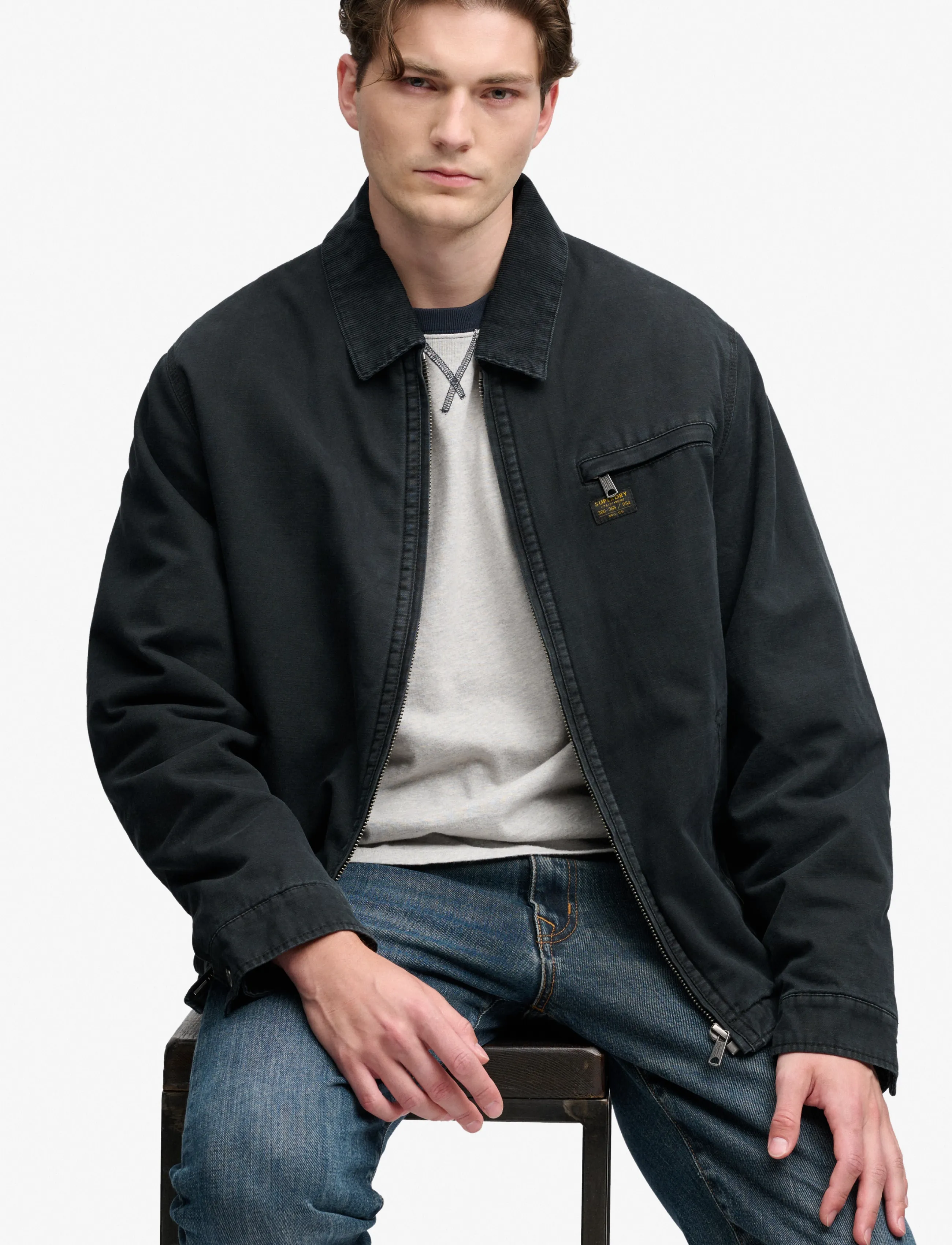 Superdry - WORKWEAR RANCH JACKET - fall jackets - jet black - 4