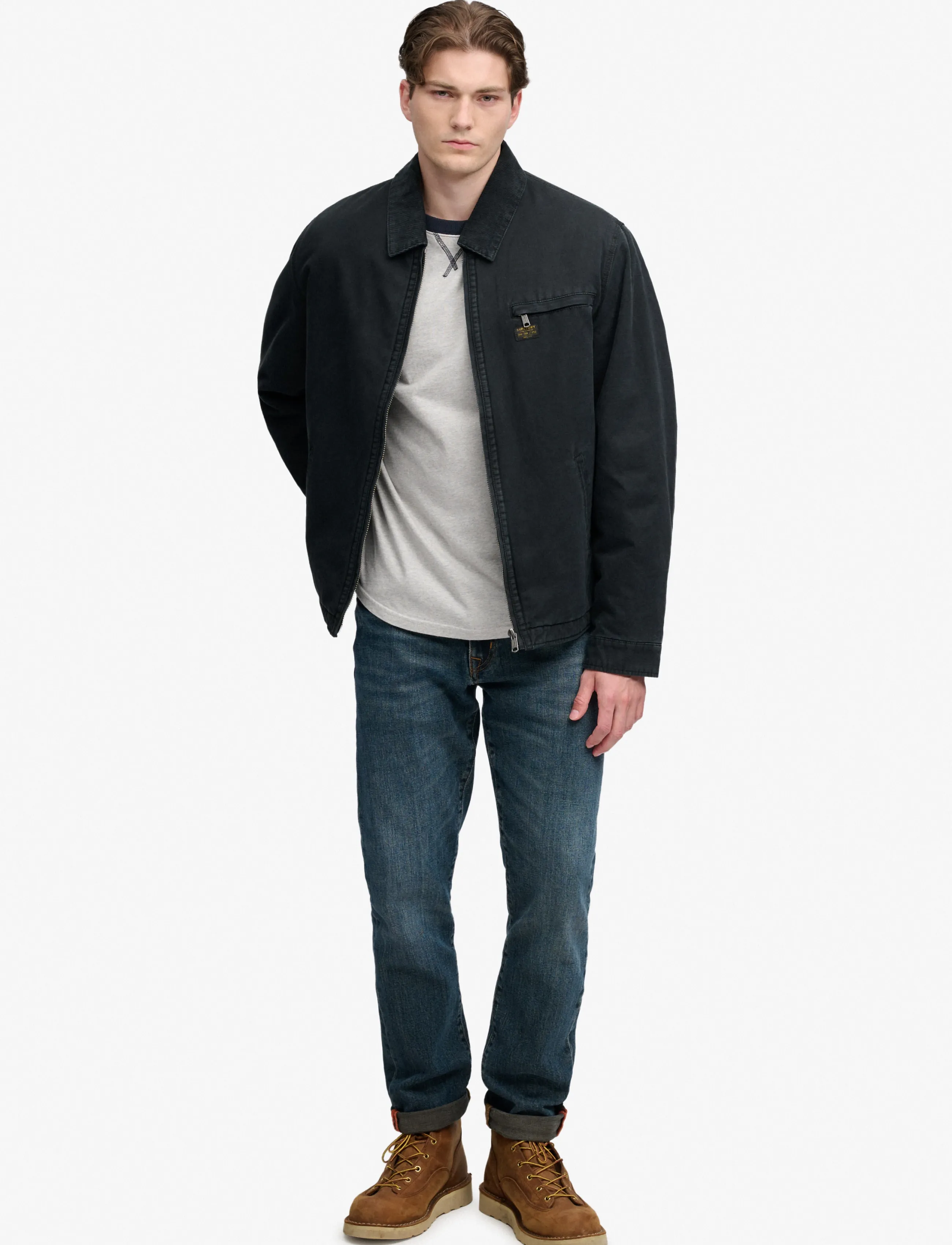 Superdry - WORKWEAR RANCH JACKET - fall jackets - jet black - 5