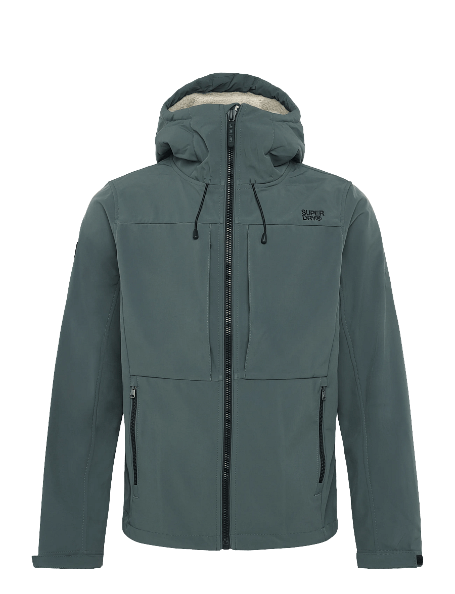 Superdry - HOOD BORG TREKKER JKT - efterårsjakker - greyed green - 1