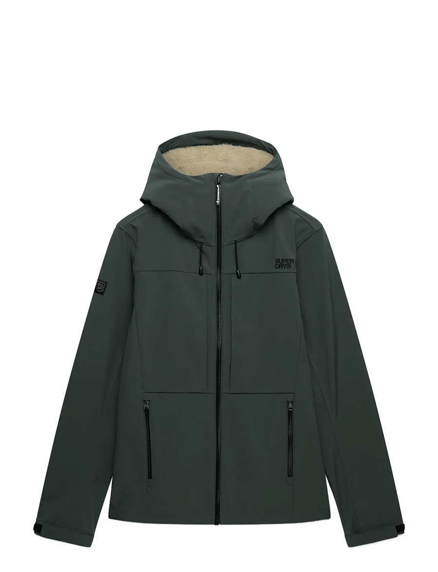 Superdry - HOOD BORG TREKKER JKT - herbstjacken - greyed green - 1