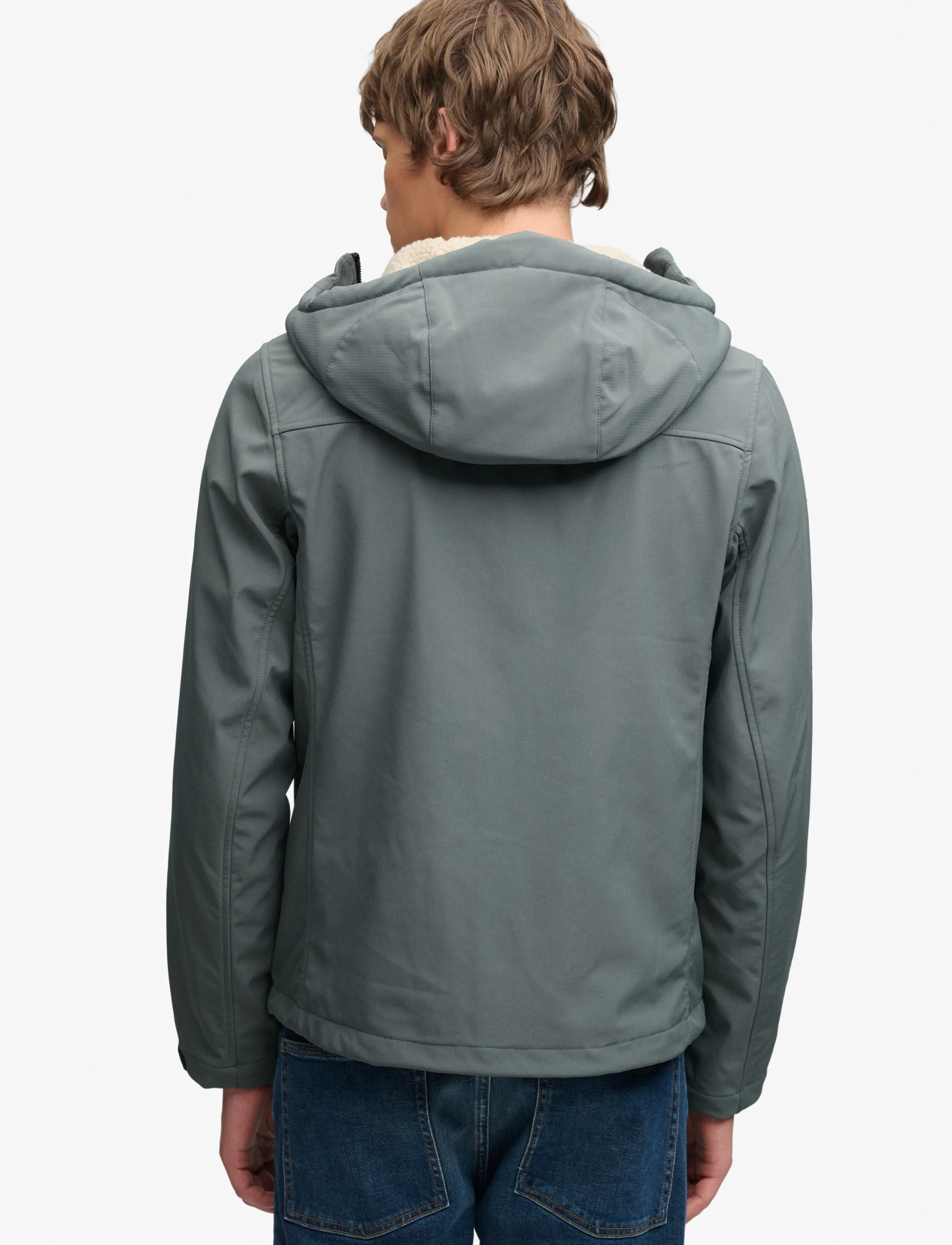 Superdry - HOOD BORG TREKKER JKT - herbstjacken - greyed green - 2