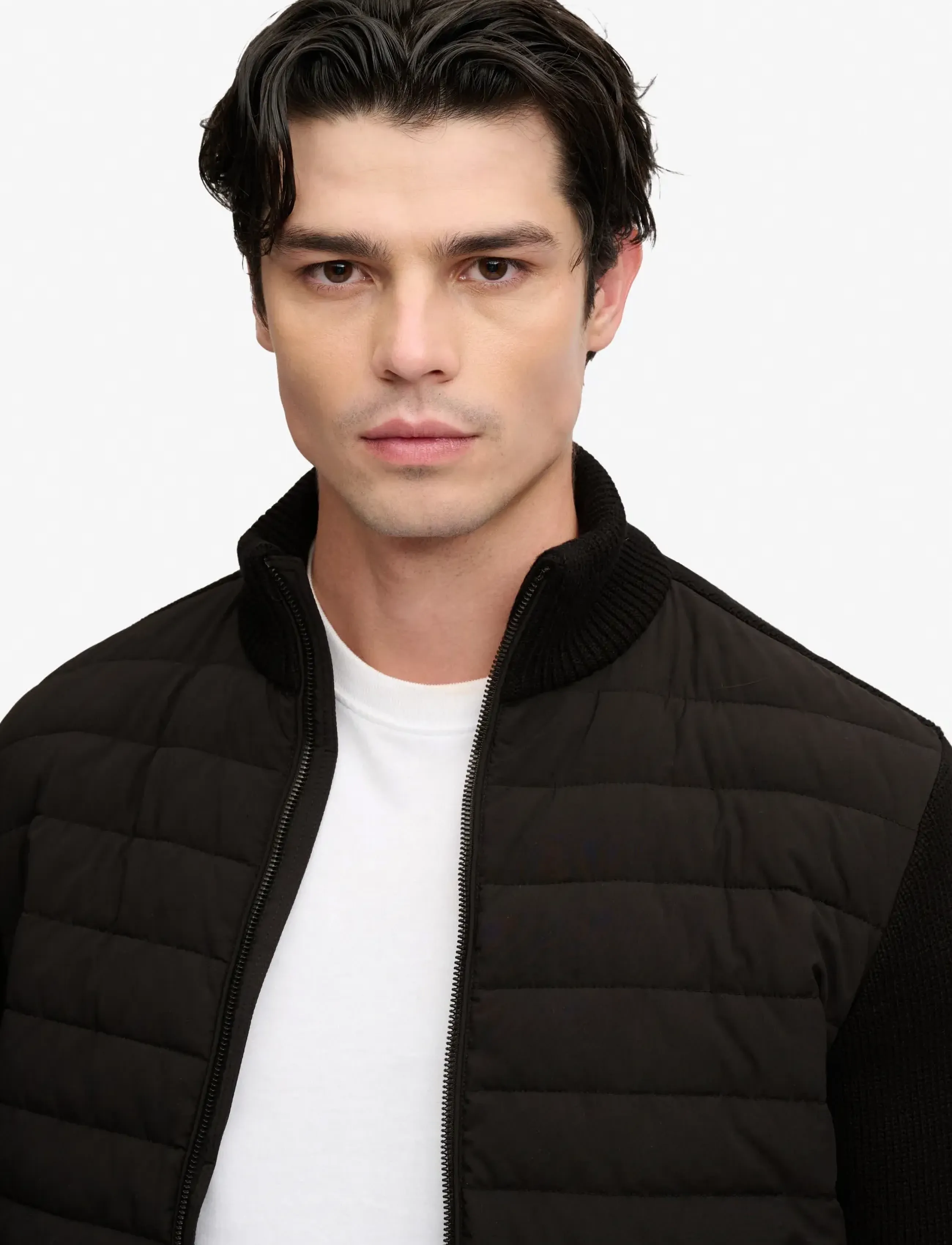 Superdry - CARDIGAN HYBRID JACKET - hybrid-jacken - black - 3