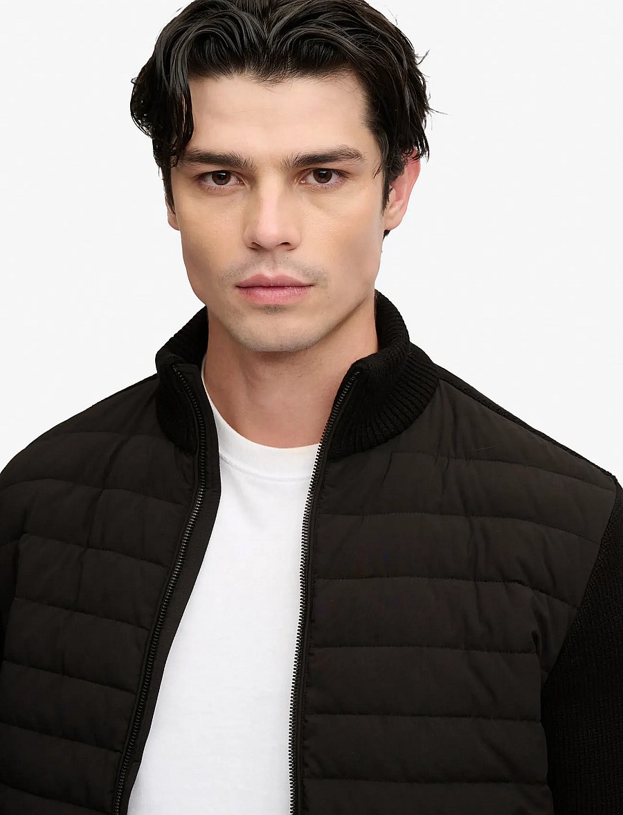 Superdry - CARDIGAN HYBRID JACKET - hybrid-jacken - black - 3