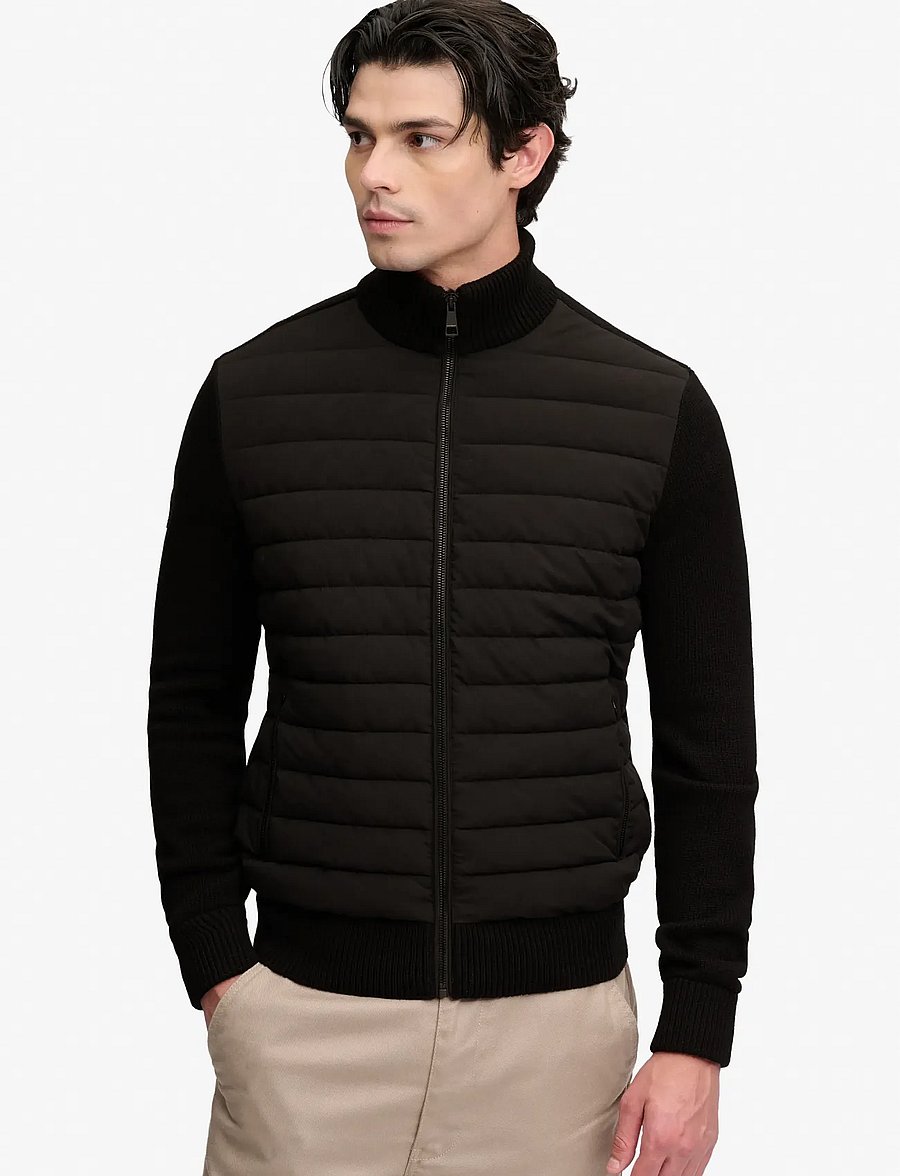 Superdry - CARDIGAN HYBRID JACKET - hybrid-jacken - black - 4