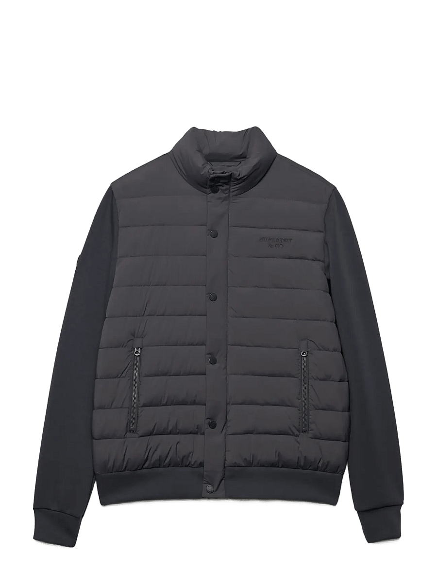 Superdry - INTERLOCK HYBRID JACKET - hybrid jackets - charcoal - 1