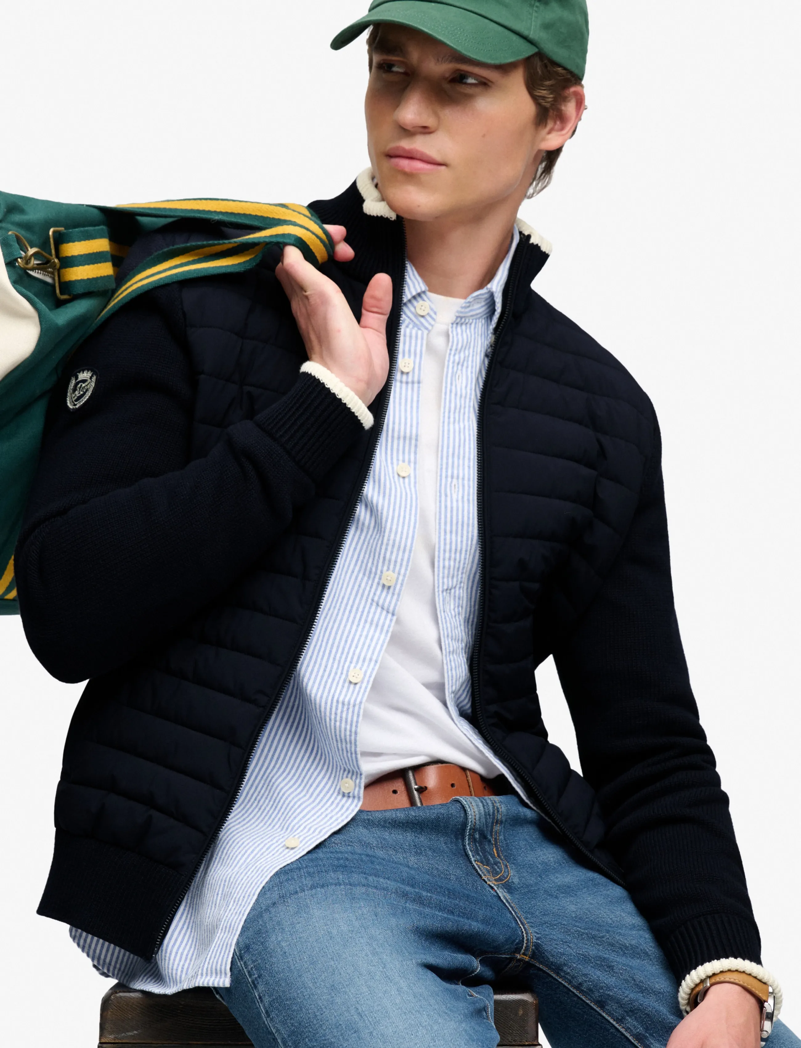 Superdry - STRAIGHT BAFFLE HYBRID JKT - hybrid-jacken - eclipse navy - 5