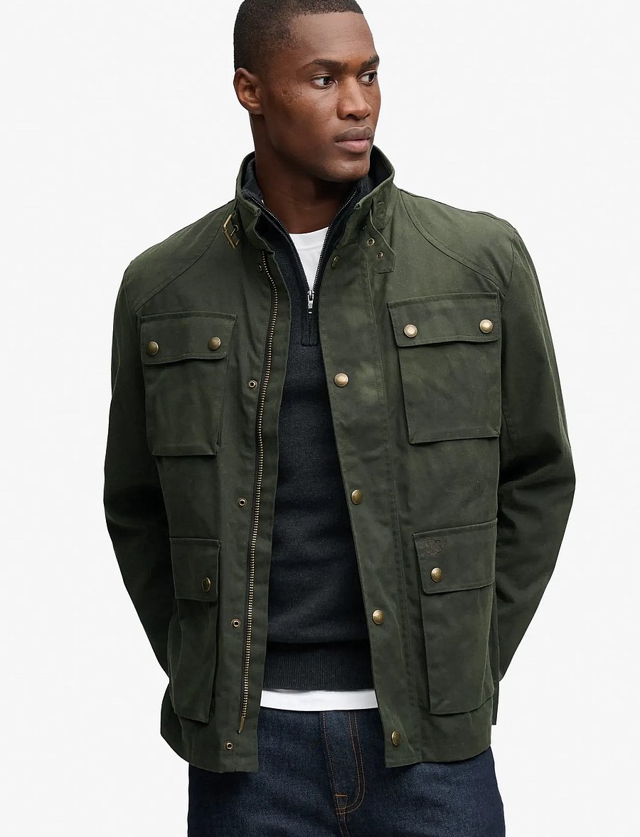 Superdry - WAX RACER JACKET - fall jackets - army green - 0