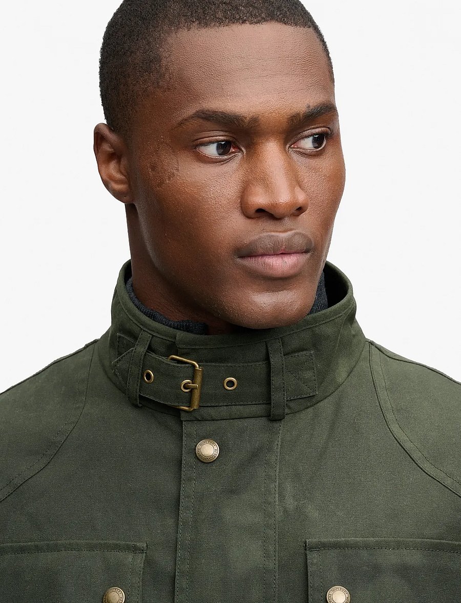 Superdry - WAX RACER JACKET - fall jackets - army green - 4
