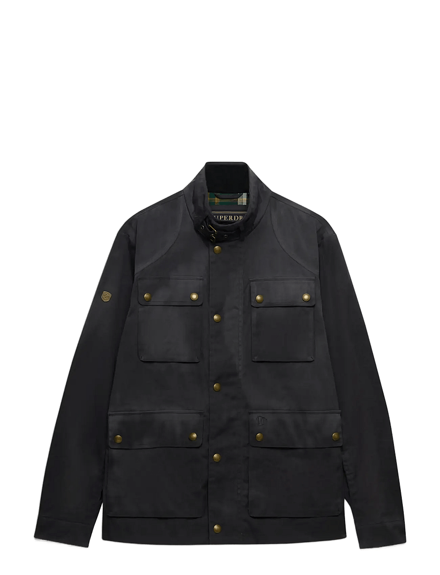 Superdry - WAX RACER JACKET - herbstjacken - charcoal - 1