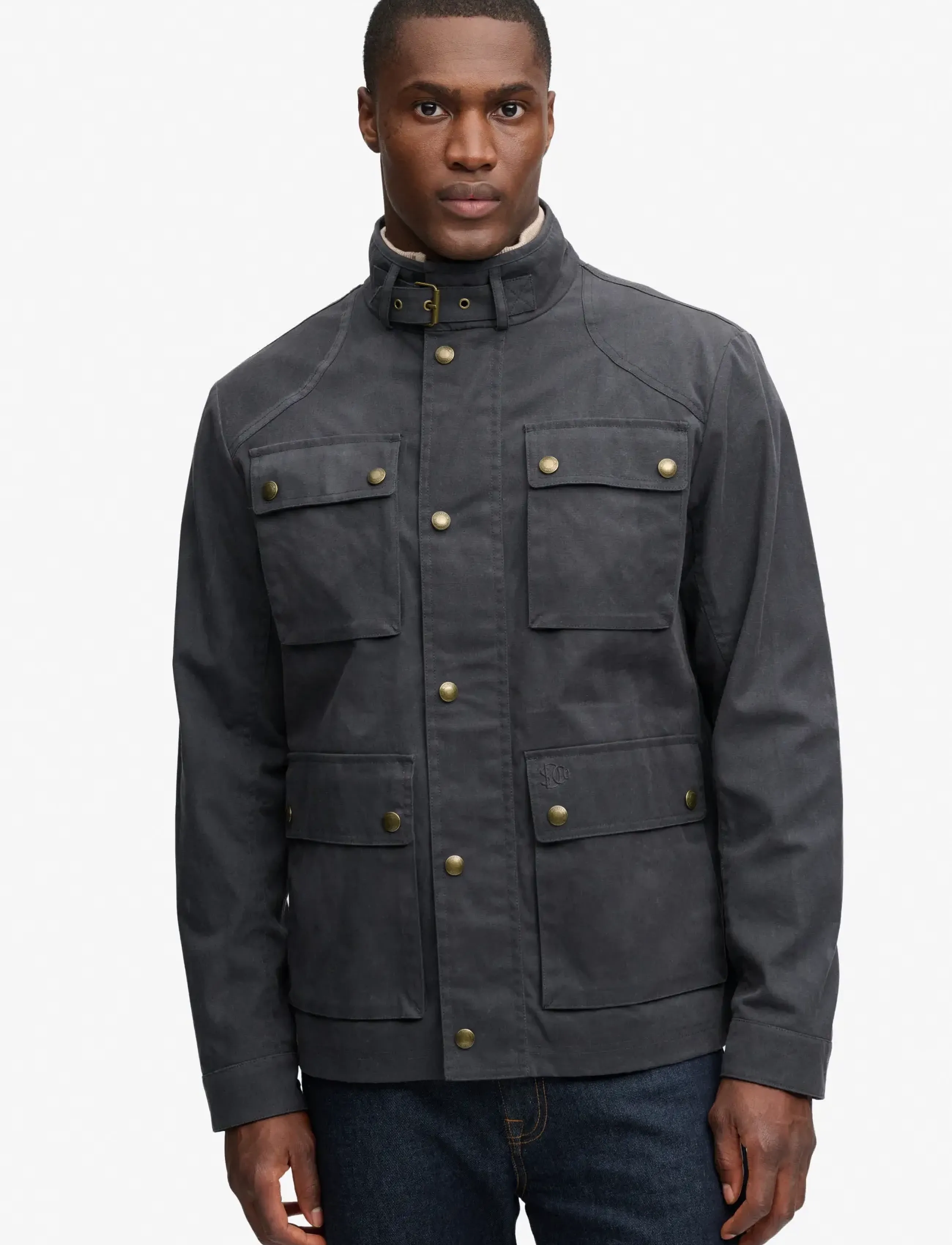 Superdry - WAX RACER JACKET - herbstjacken - charcoal - 4