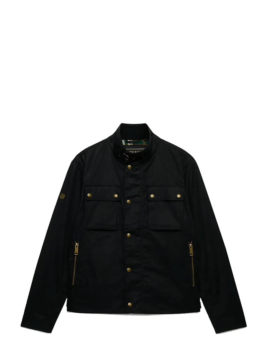 Superdry - WAX CROPPED RACER JACKET - fall jackets - carbon black - 1