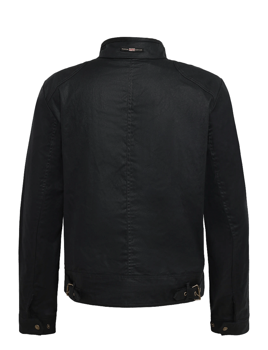 Superdry - WAX CROPPED RACER JACKET - fall jackets - carbon black - 2