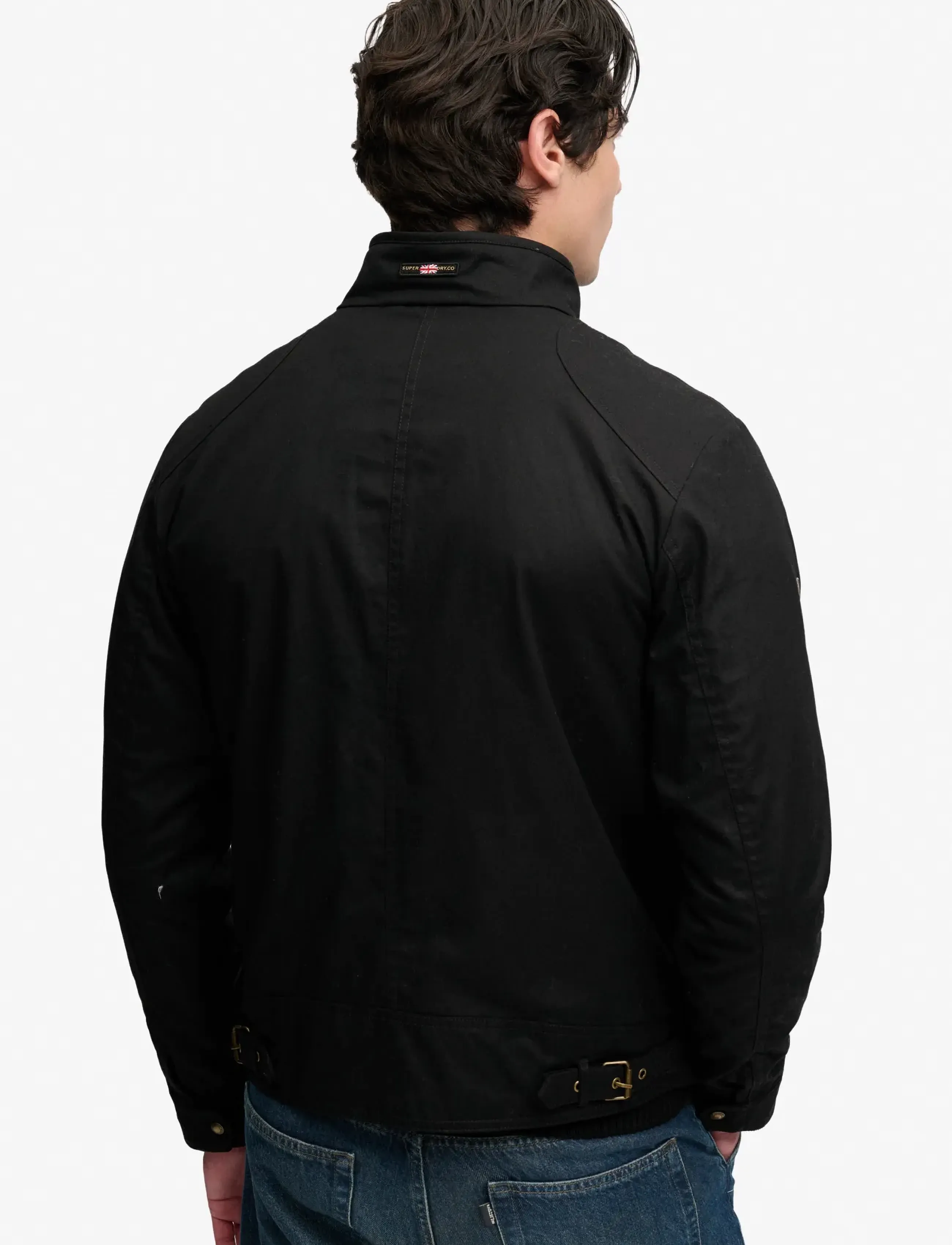 Superdry - WAX CROPPED RACER JACKET - fall jackets - carbon black - 2